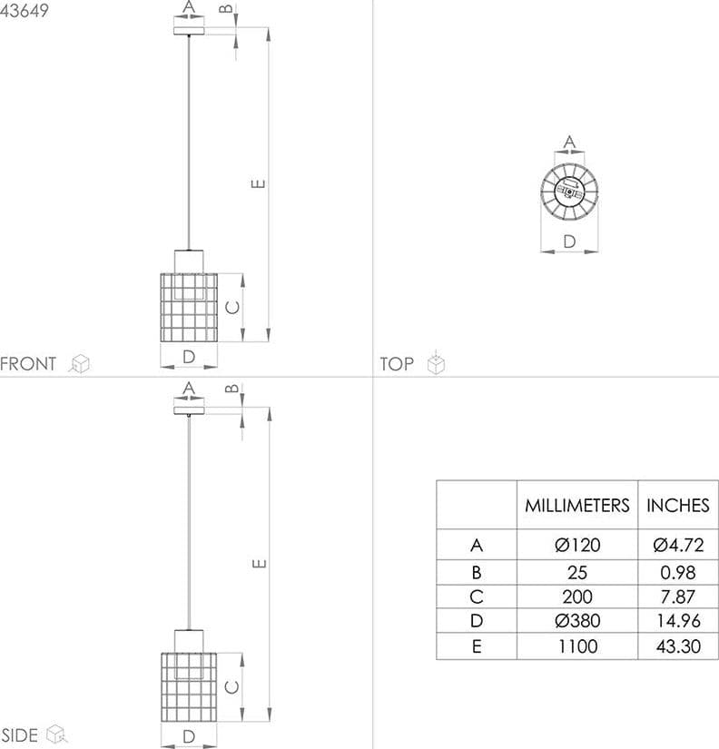 Lampadario Industrial Milligan 1 Luce Acciaio Grigio E Bianco in Lampade a sospensione LuceArt - Montecorvino Pugliano, commercioVirtuoso.it