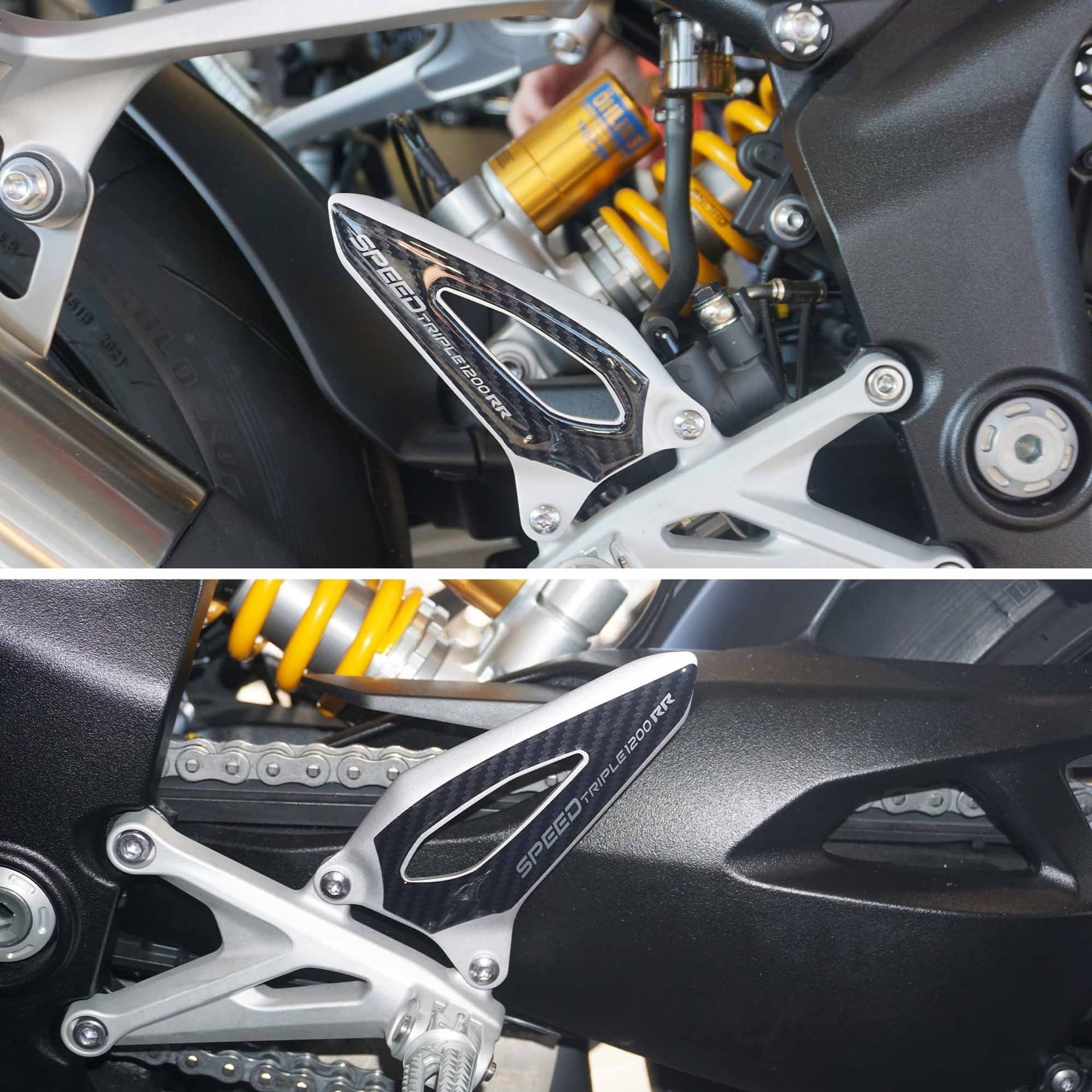 Adesivi 3D Protezioni Battitacco compatibili con Triumph Speed Triple 1200 RR in Decalcomanie adesivi e magneti LabelBike - Bibbiano, commercioVirtuoso.it