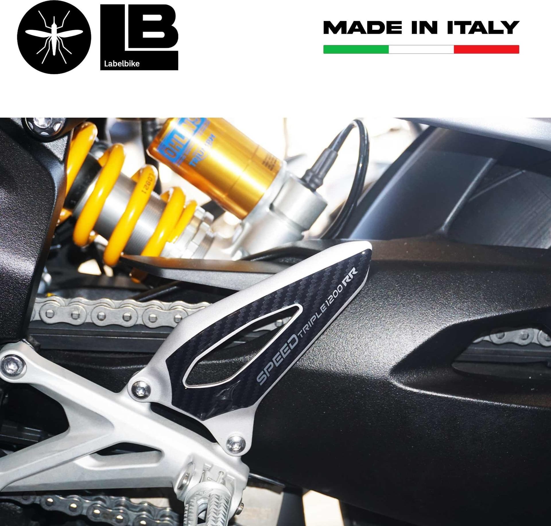 Adesivi 3D Protezioni Battitacco compatibili con Triumph Speed Triple 1200 RR in Decalcomanie adesivi e magneti LabelBike - Bibbiano, commercioVirtuoso.it