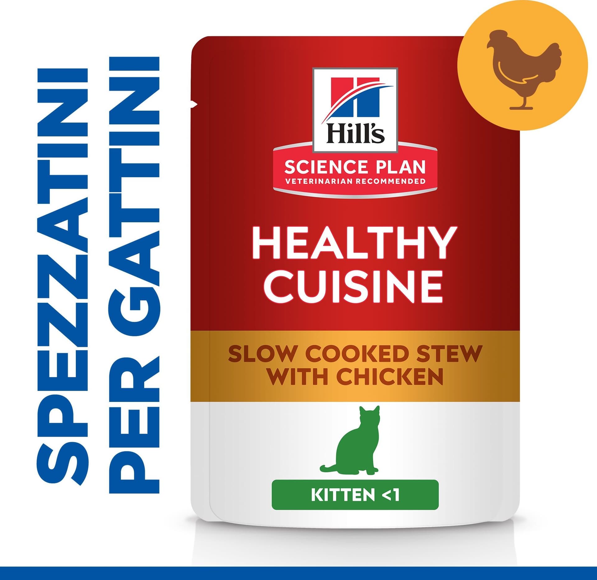 Hill's Healthy Cuisine spezzatino Gatti Kitten pollo e verdure 80 gr in Secco 101 Market - Poggibonsi, commercioVirtuoso.it