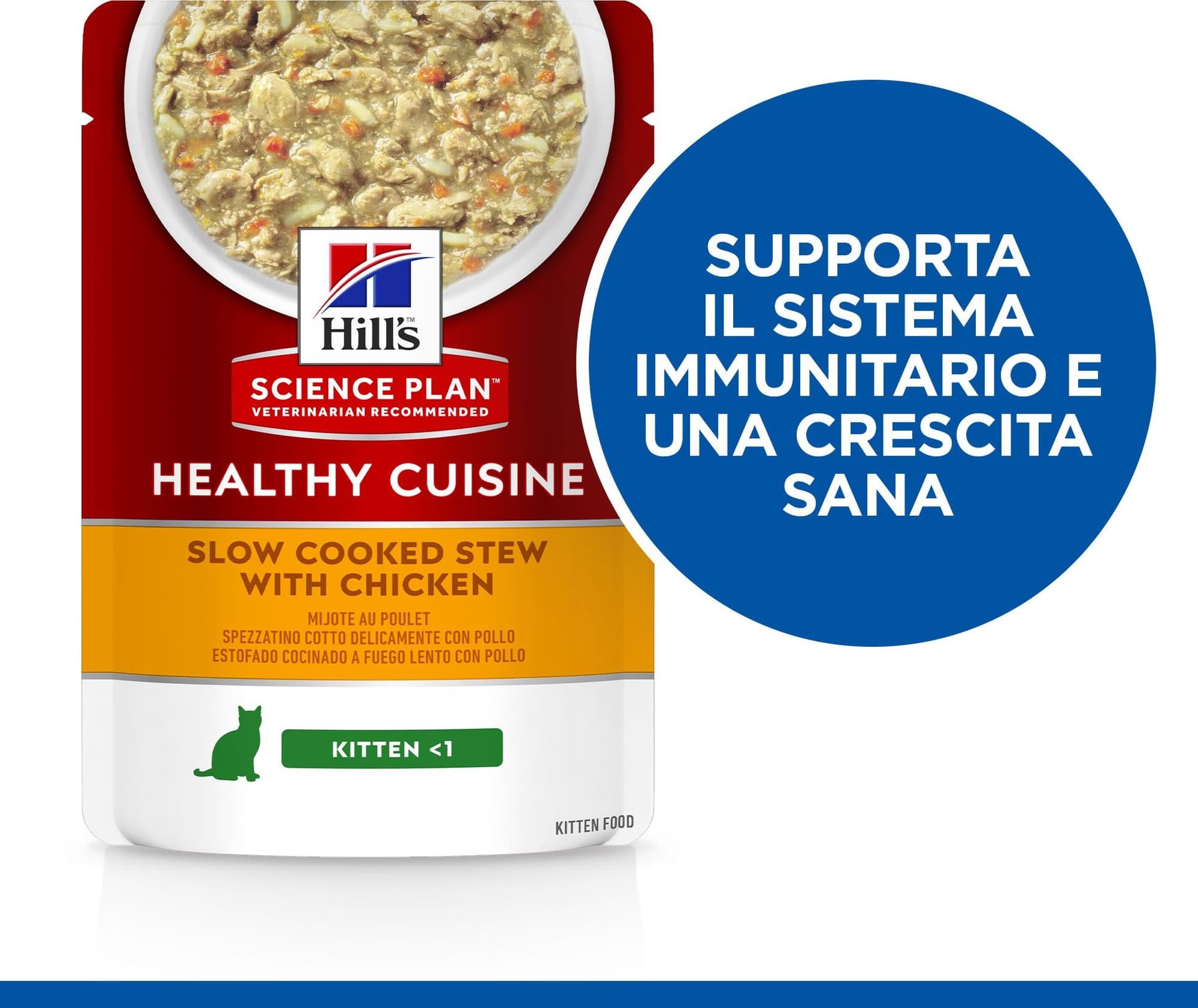 Hill's Healthy Cuisine spezzatino Gatti Kitten pollo e verdure 80 gr in Secco 101 Market - Poggibonsi, commercioVirtuoso.it