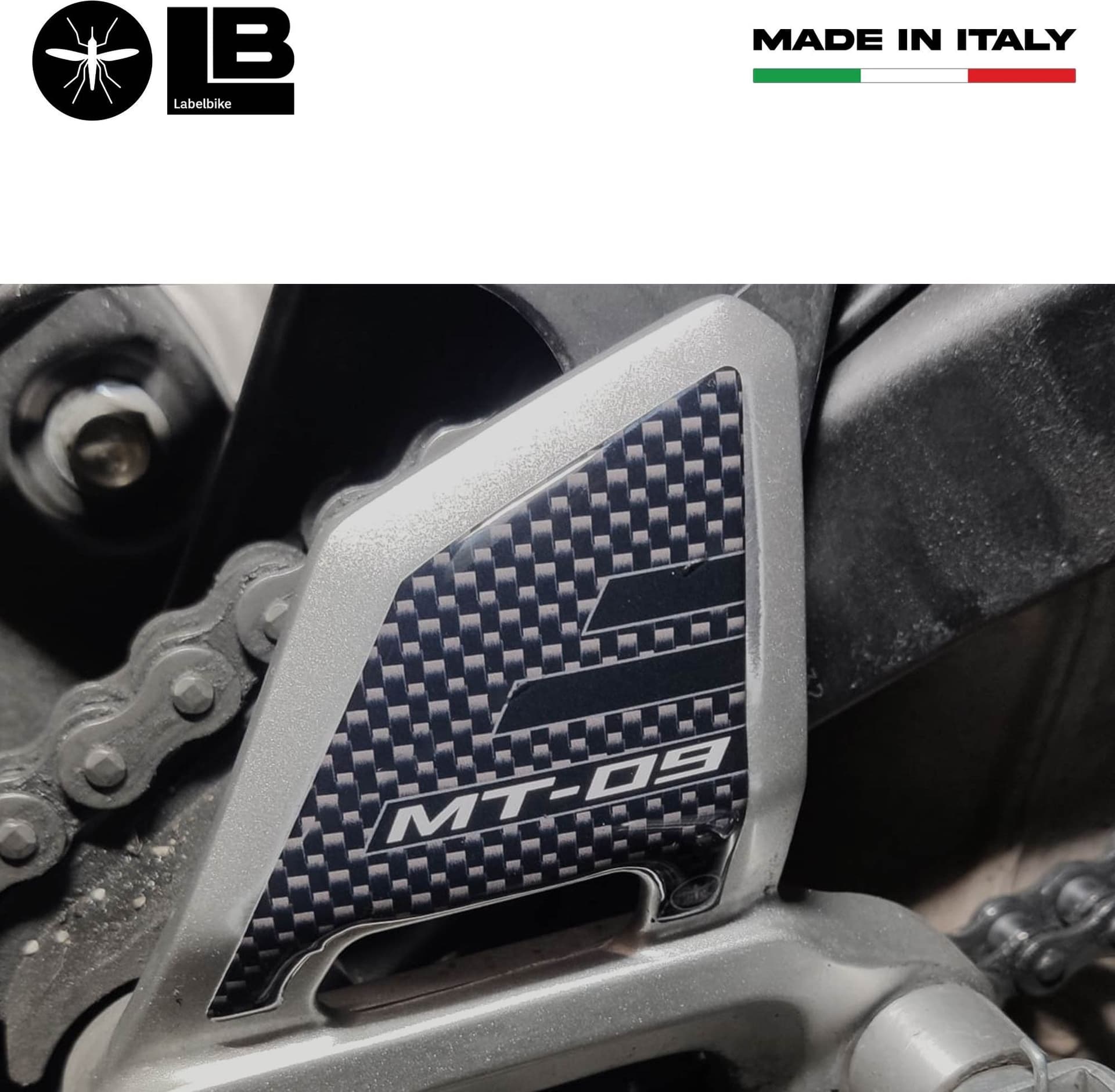 Adesivi 3D Protezioni Battitacco moto compatibili con Yamaha Mt-09 2017-2020 in Decalcomanie adesivi e magneti LabelBike - Bibbiano, commercioVirtuoso.it