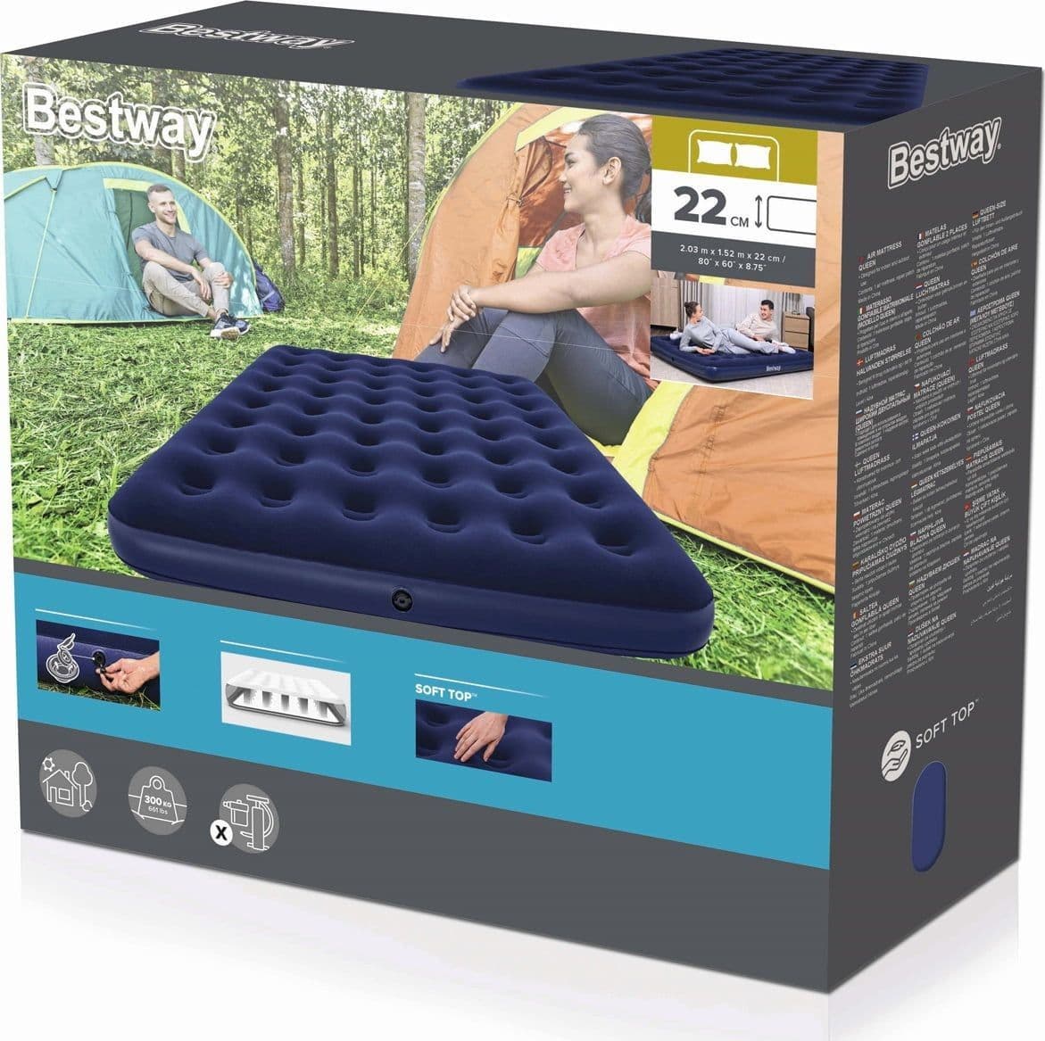 Bestway - Materasso Gonfiabile 203 x 152 x 22 cm 67003 in Letti gonfiabili Centro Bimbo - Siderno, commercioVirtuoso.it