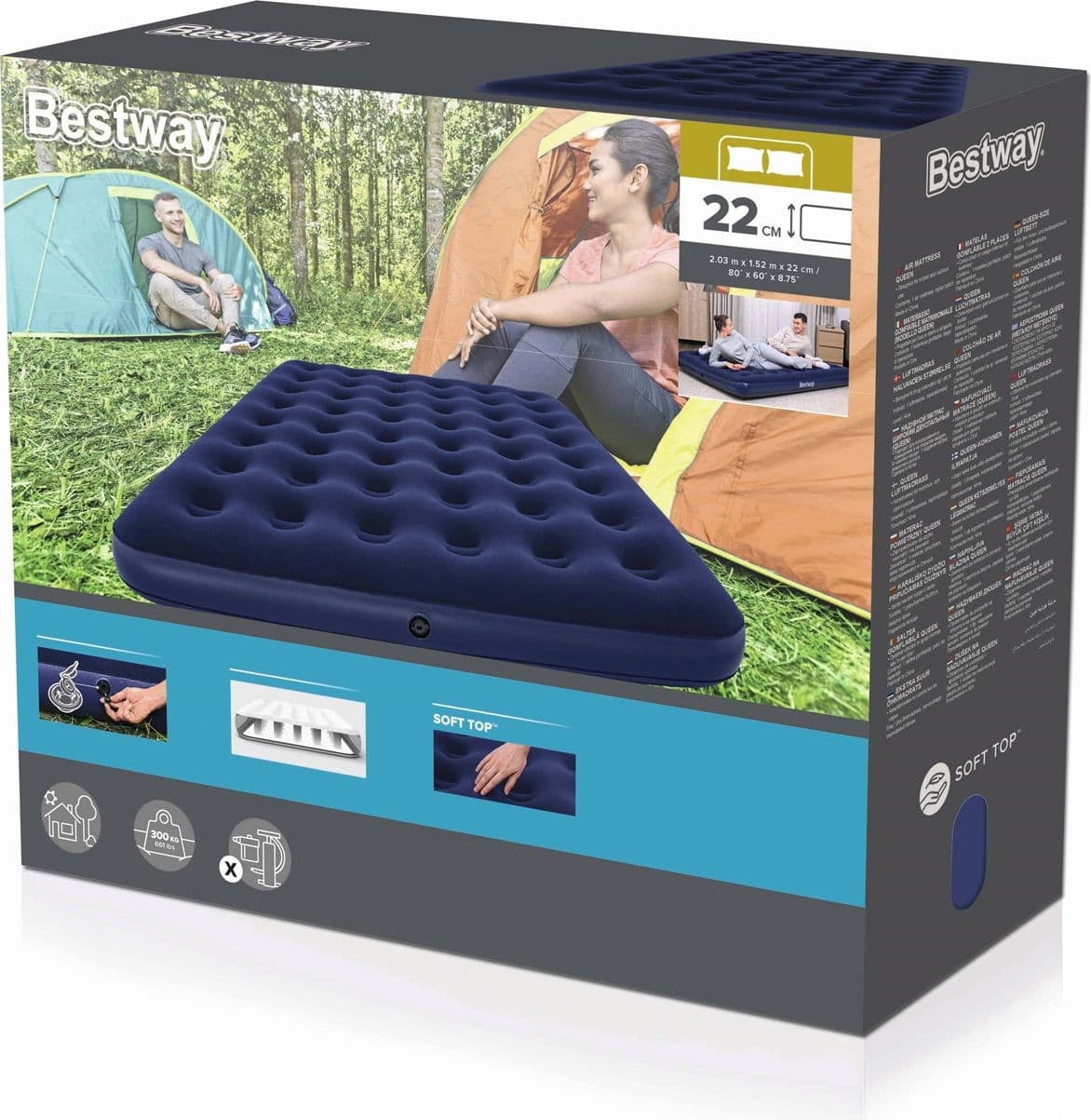 Bestway - Materasso Gonfiabile 203 x 152 x 22 cm 67003 in Letti gonfiabili Centro Bimbo - Siderno, commercioVirtuoso.it