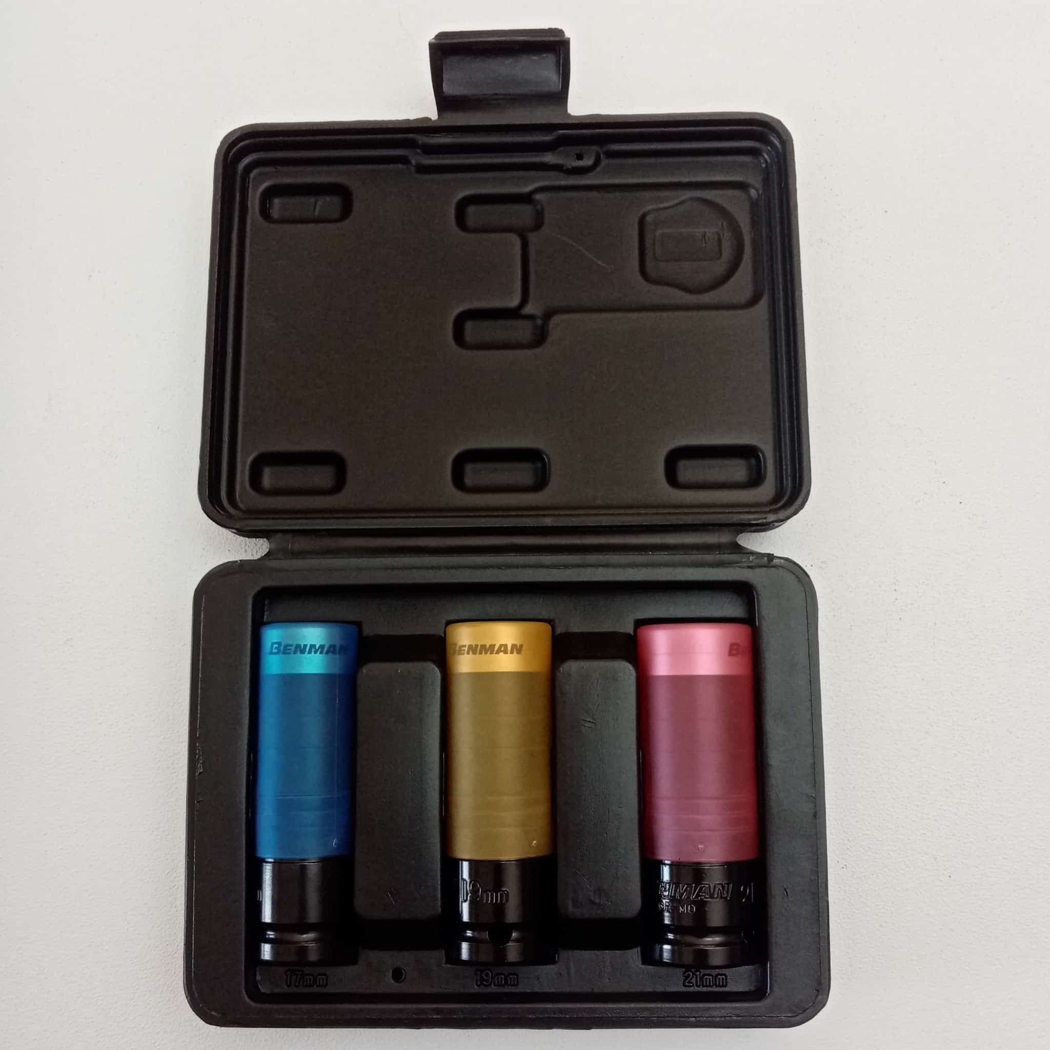 BenMan set di 3 chiavi a bussola esagonali attacco da 1/2" per cerchi in lega in Chiavi a pipa e a croce Aloiserw.com - Altomonte, commercioVirtuoso.it