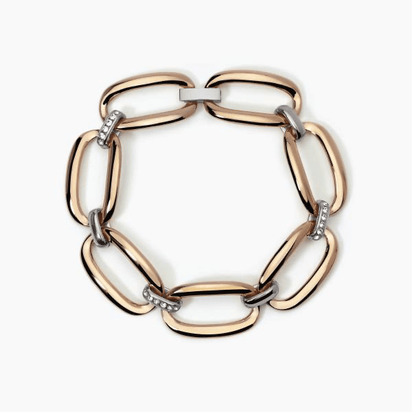 2Jewels   -  Bracciale in acciaio 316L PVD rosé cristalli in Bracciali Alba Gioielli - Casoria, commercioVirtuoso.it
