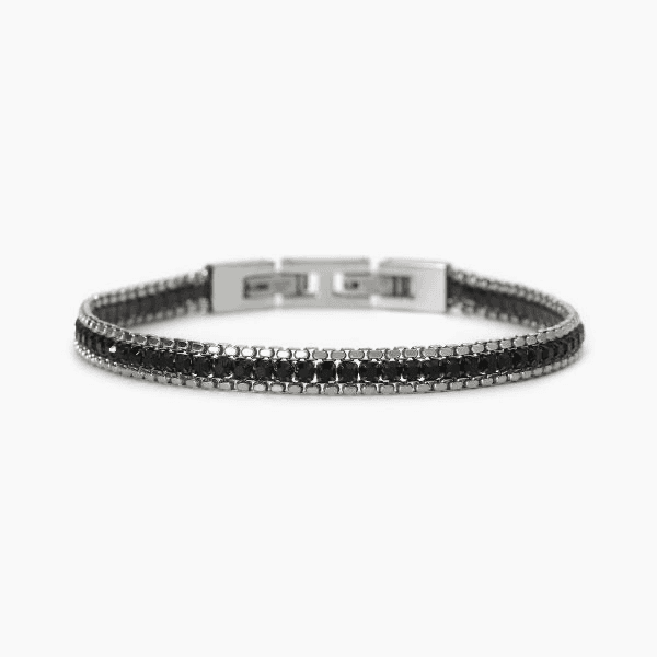 2Jewels   -  Bracciale uomo in acciaio 316L cristalli in Bracciali Alba Gioielli - Casoria, commercioVirtuoso.it