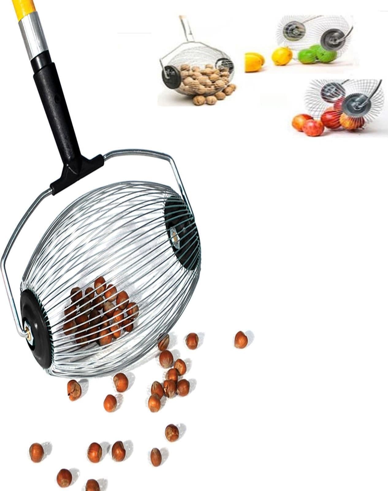 Cestello rullo raccogli olive da terra raccolta nocciole mandorle noci castagne