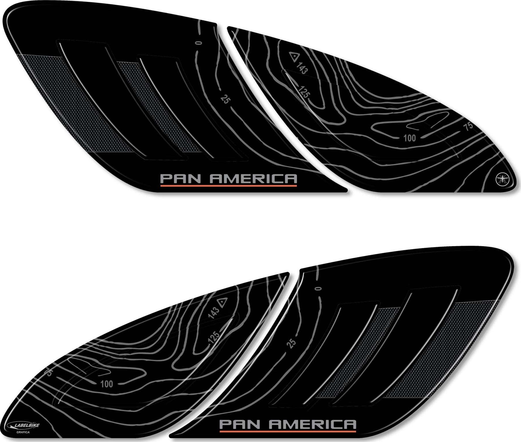 Adesivi 3D Protezioni laterali moto compatibili con Harley Davidson Pan America in Decalcomanie adesivi e magneti LabelBike - Bibbiano, commercioVirtuoso.it