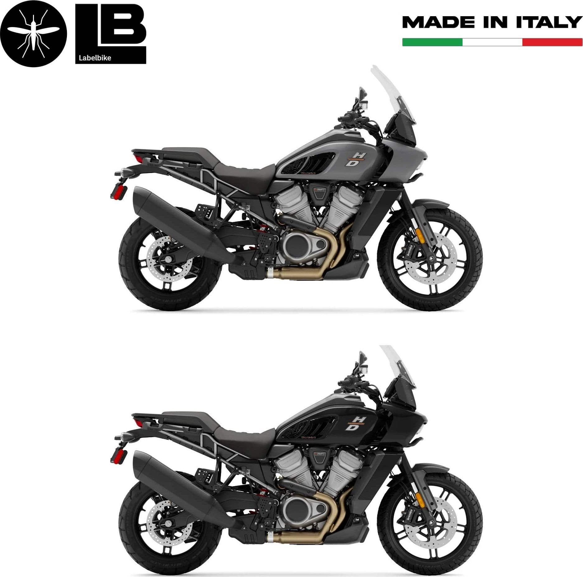 Adesivi 3D Protezioni laterali moto compatibili con Harley Davidson Pan America in Decalcomanie adesivi e magneti LabelBike - Bibbiano, commercioVirtuoso.it