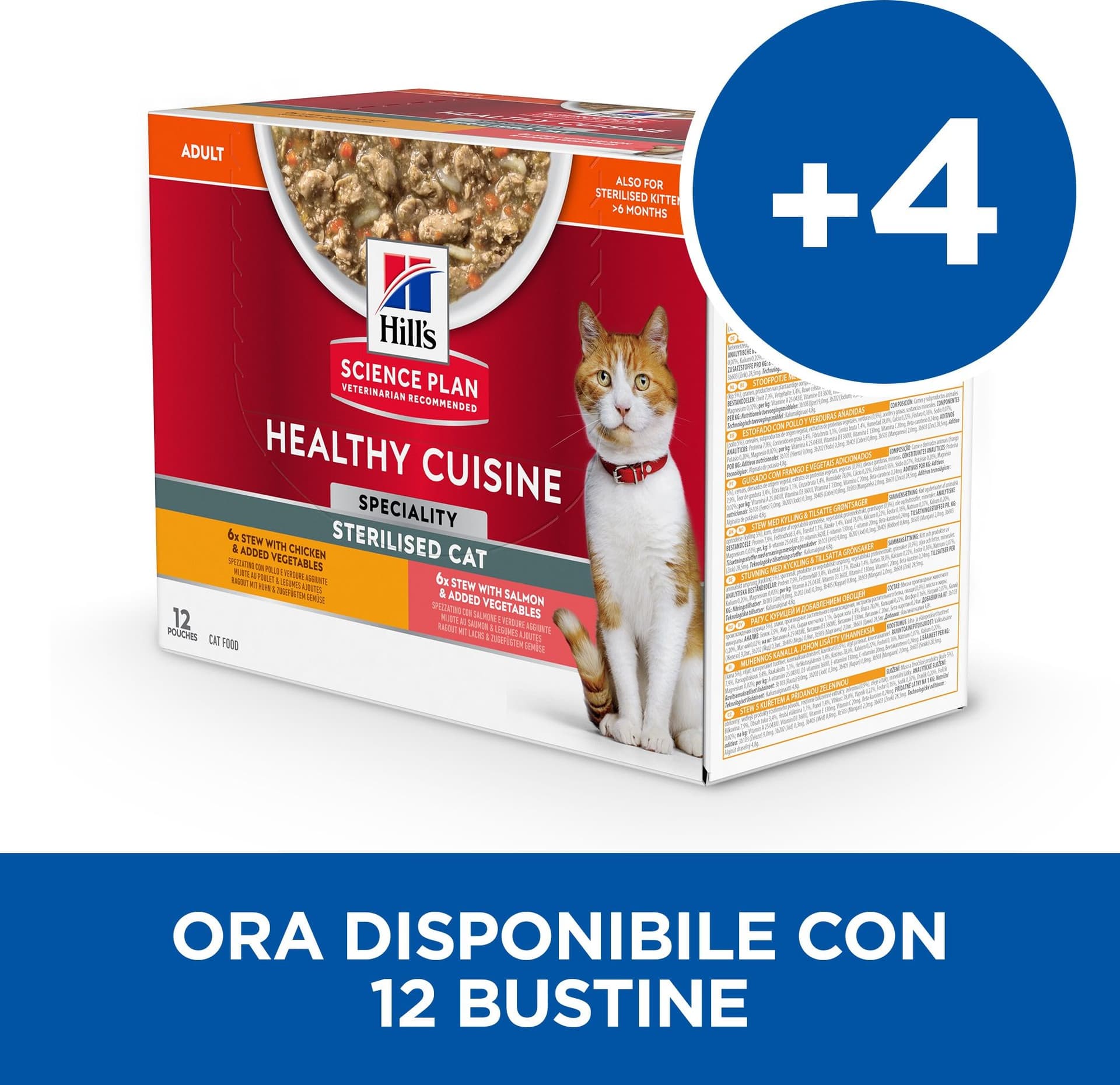 Hill's Healthy Cuisine Sterilised spezzatino Gatti Adulti pollo e verdure 80 gr in Secco 101 Market - Poggibonsi, commercioVirtuoso.it