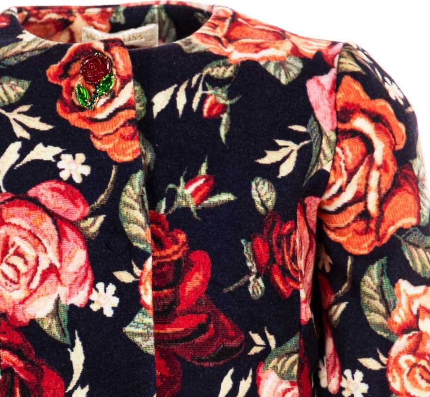 Monnalisa Cappotto Bambina con motivo floreale in Giacche Scontolo.net - Potenza, commercioVirtuoso.it