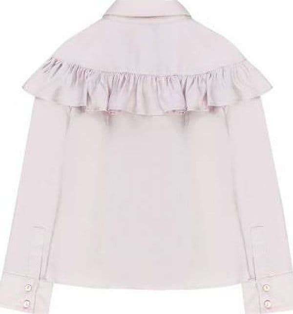 Blusa Bambina con balza e spilla decorativa Monnalisa 110300F2 in Bluse e camicie Scontolo.net - Potenza, commercioVirtuoso.it