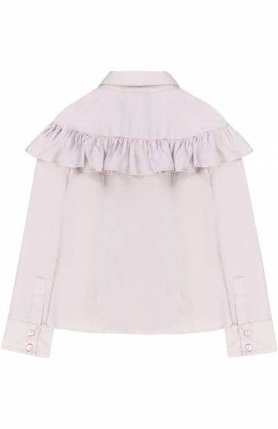 Blusa Bambina con balza e spilla decorativa Monnalisa 110300F2 in Bluse e camicie Scontolo.net - Potenza, commercioVirtuoso.it