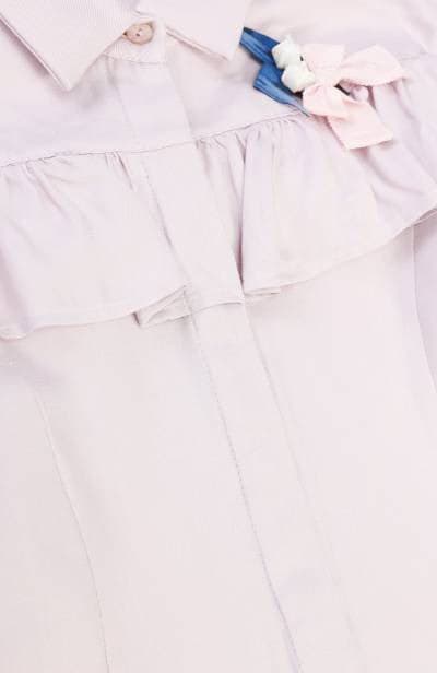Blusa Bambina con balza e spilla decorativa Monnalisa 110300F2 in Bluse e camicie Scontolo.net - Potenza, commercioVirtuoso.it