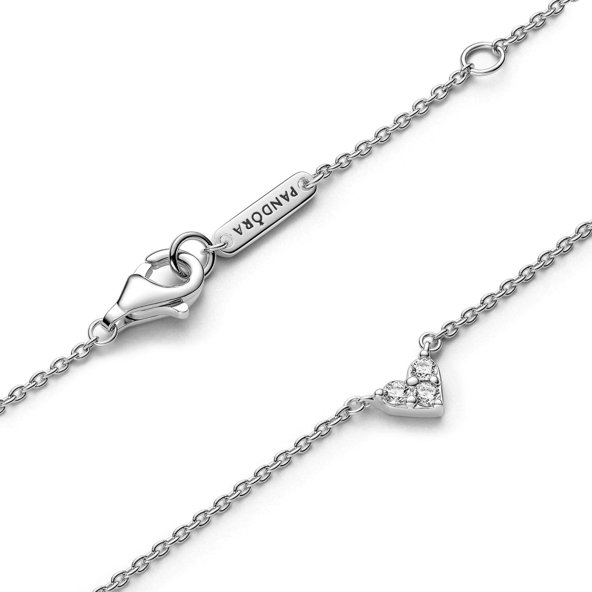Pandora - Collana Cuore con Tre Pietre in Collane Alba Gioielli - Casoria, commercioVirtuoso.it