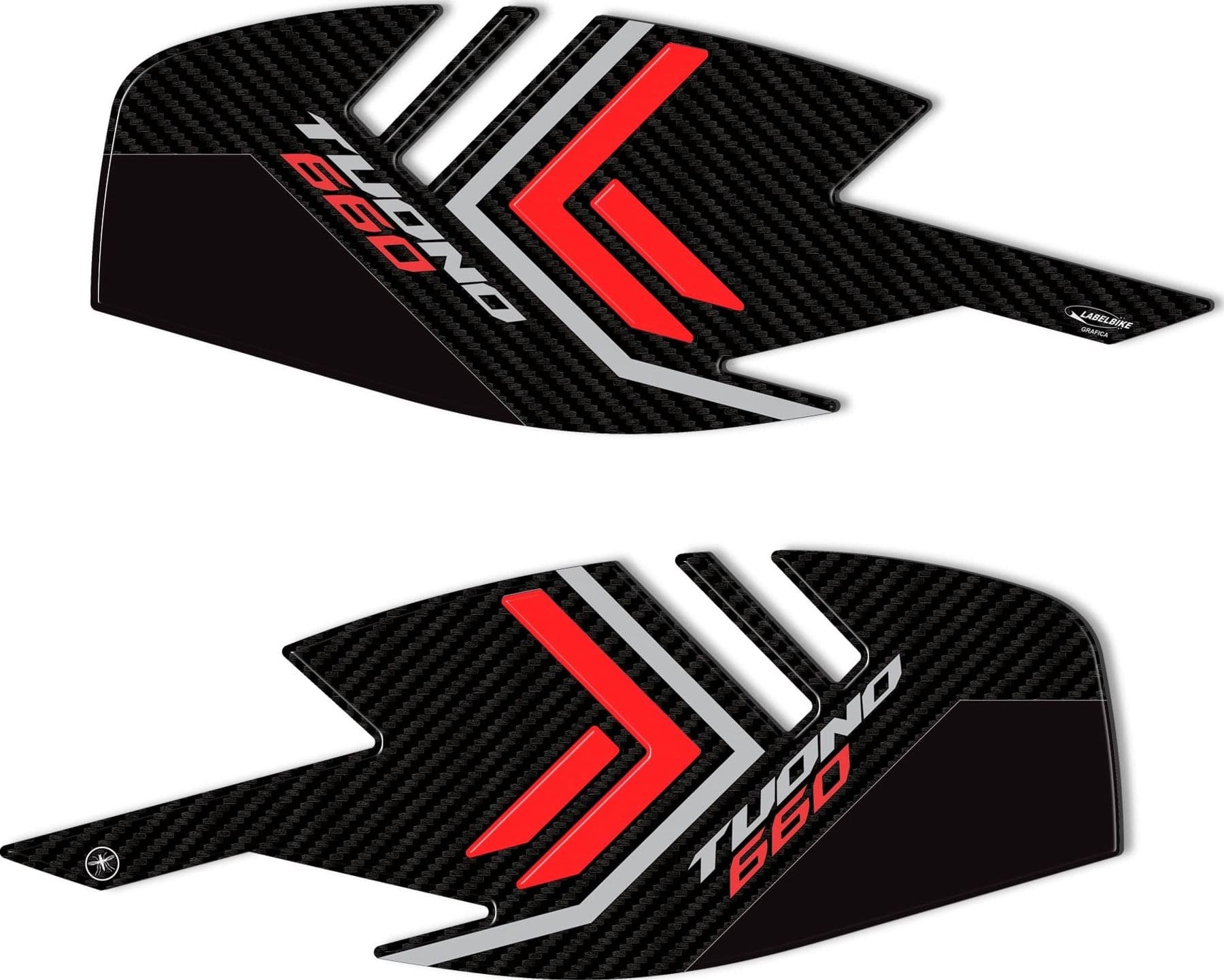 Adesivi 3D Protezioni Laterali serbatoio compatibili con Aprilia Tuono 660 2022 in Decalcomanie adesivi e magneti LabelBike - Bibbiano, commercioVirtuoso.it