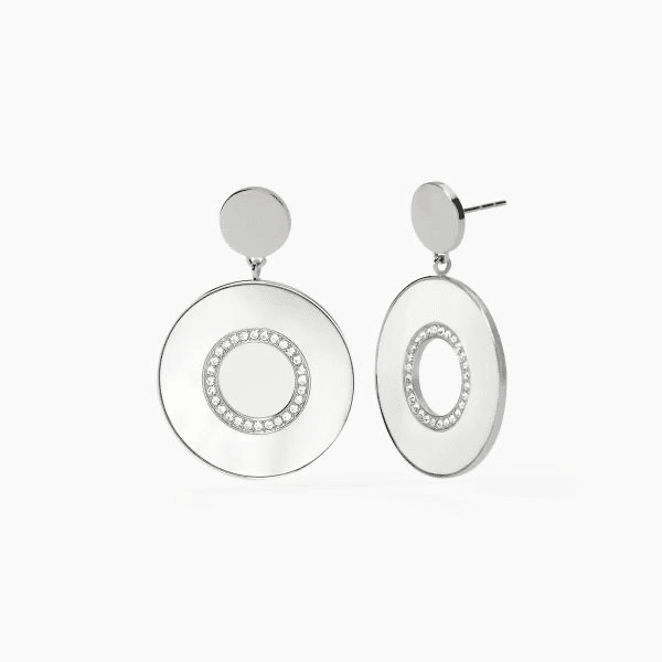 2Jewels   -  Orecchini in acciaio 316L madreperla cristalli in Orecchini Alba Gioielli - Casoria, commercioVirtuoso.it