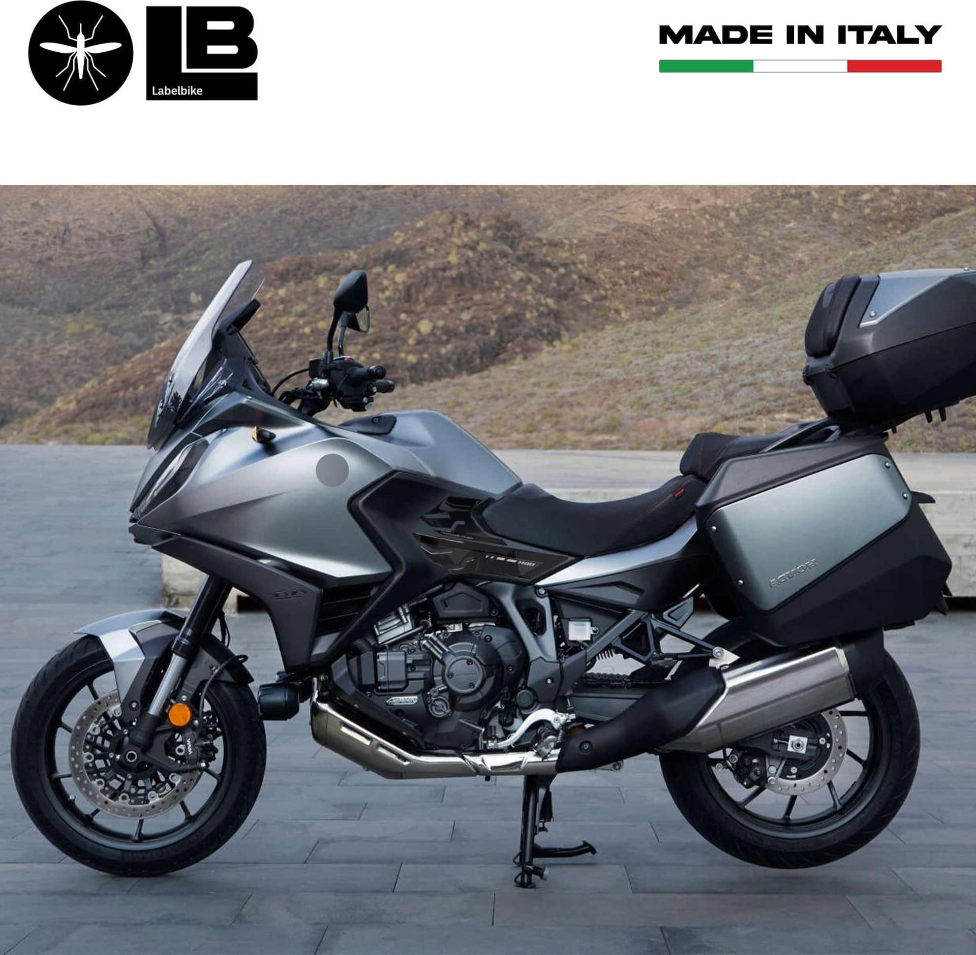 Adesivi 3D Protezioni laterali serbatoio compatibili con Honda Nt1100 2022-2023 in Decalcomanie adesivi e magneti LabelBike - Bibbiano, commercioVirtuoso.it