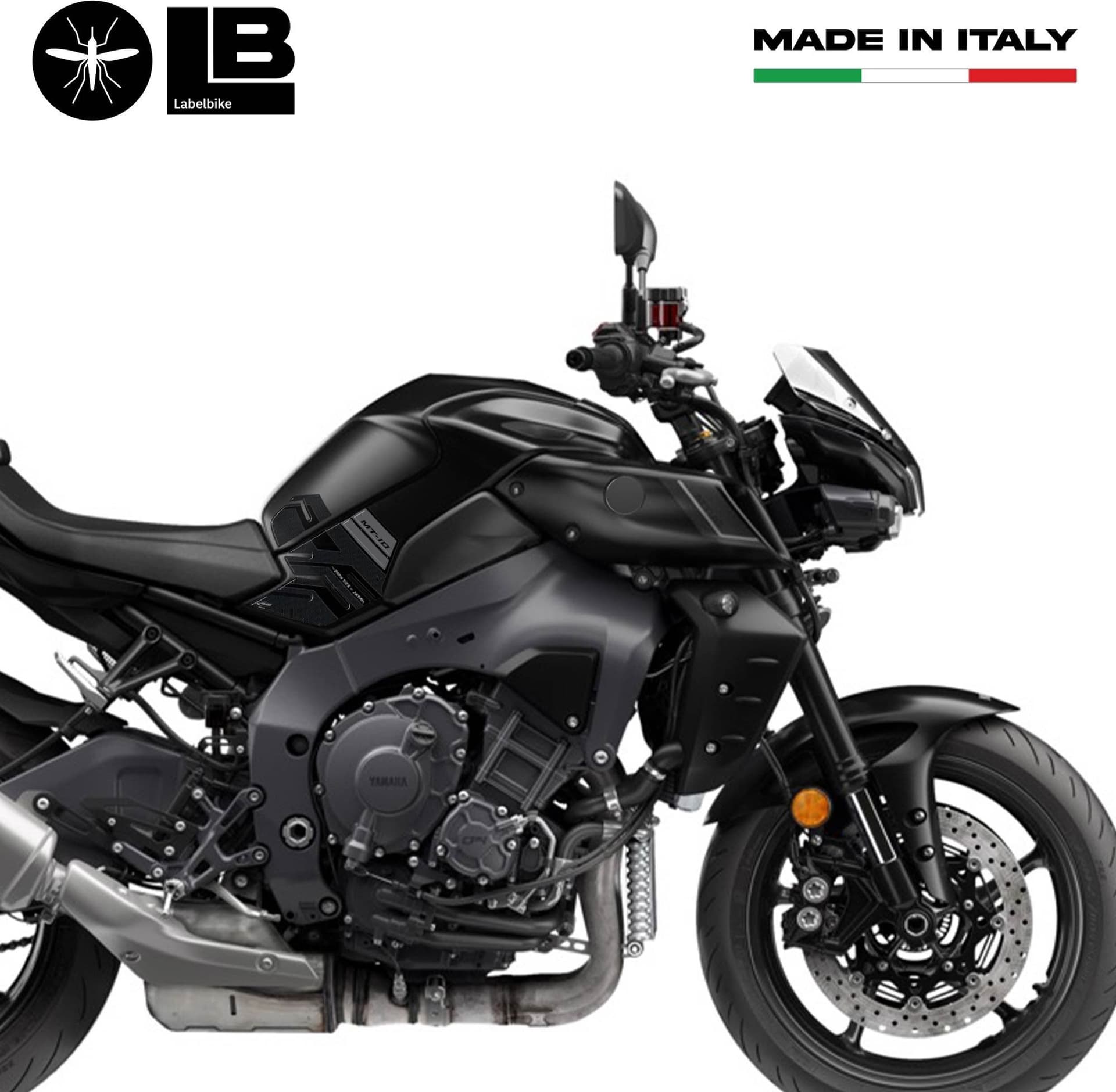 Adesivi 3D protezioni laterali serbatoio compatibili con Yamaha MT-10 SP 2022-23 in Decalcomanie adesivi e magneti LabelBike - Bibbiano, commercioVirtuoso.it