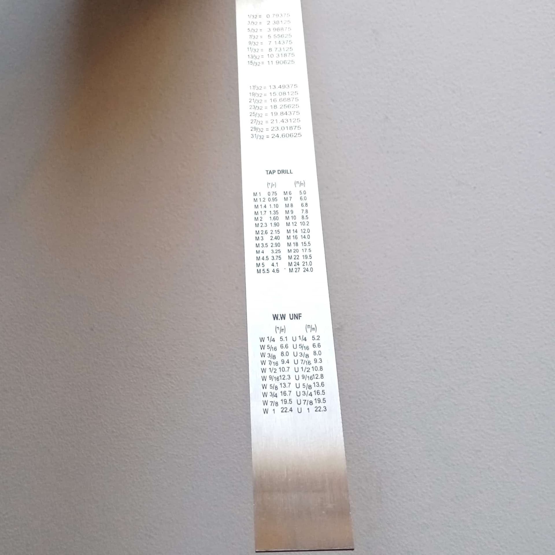 FF Group 100cm righello flessibile in acciaio inox misurazione metrica con tabella di conversione in Righelli Aloiserw.com - Altomonte, commercioVirtuoso.it