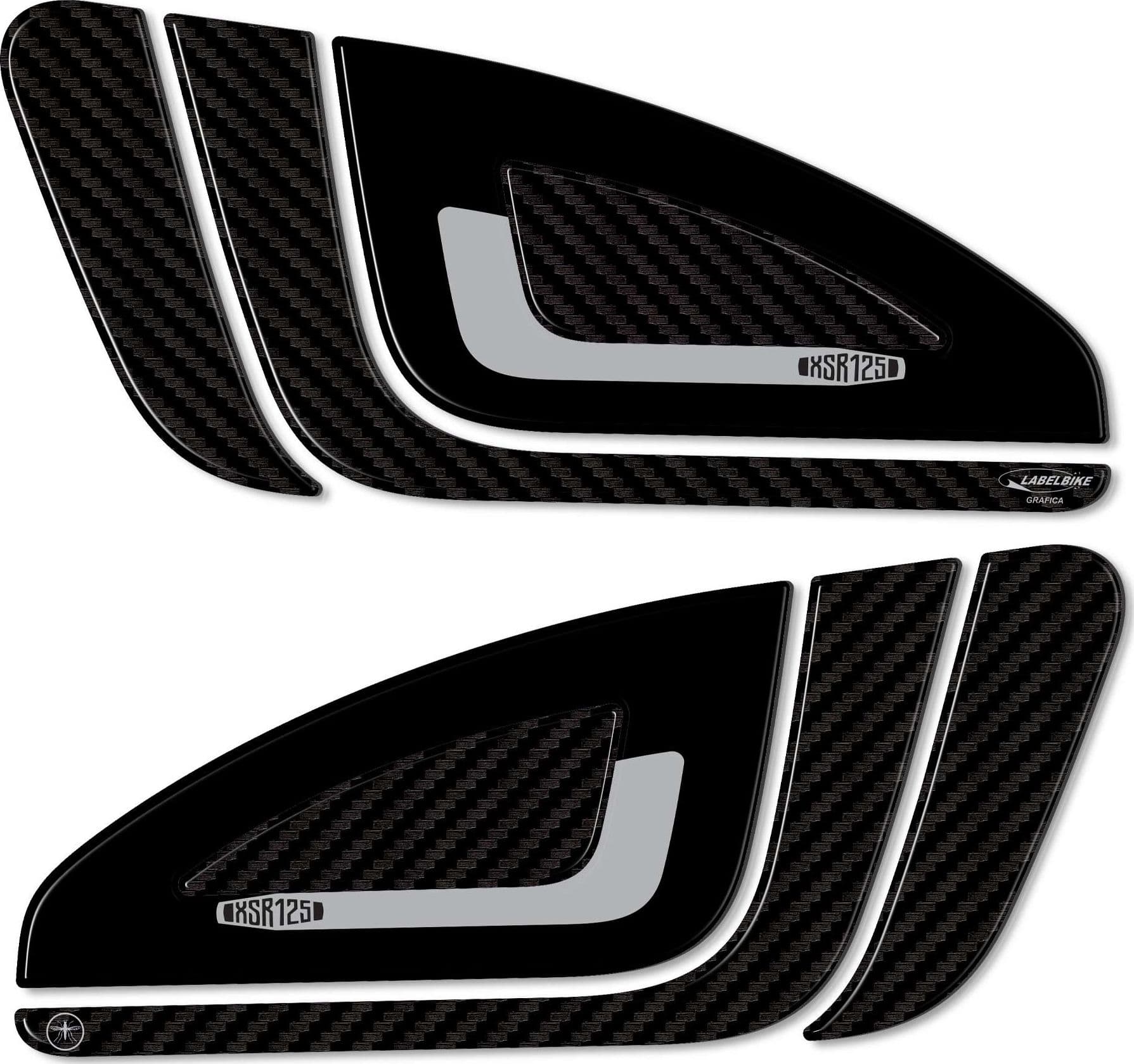 Adesivi 3D Protezioni Laterali serbatoio compatibili con Yamaha XSR125 2021-22 in Decalcomanie adesivi e magneti LabelBike - Bibbiano, commercioVirtuoso.it