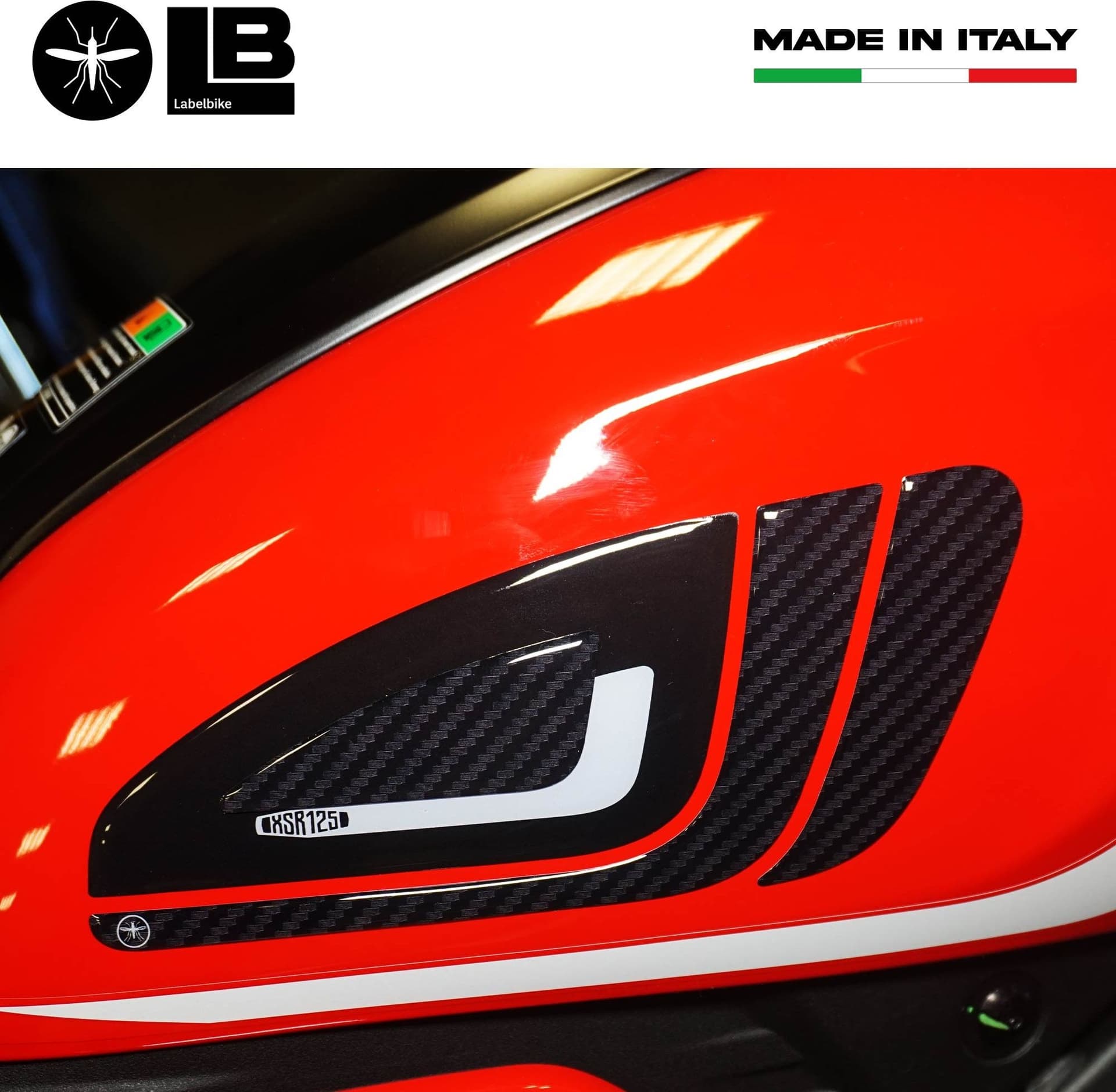 Adesivi 3D Protezioni Laterali serbatoio compatibili con Yamaha XSR125 2021-22 in Decalcomanie adesivi e magneti LabelBike - Bibbiano, commercioVirtuoso.it