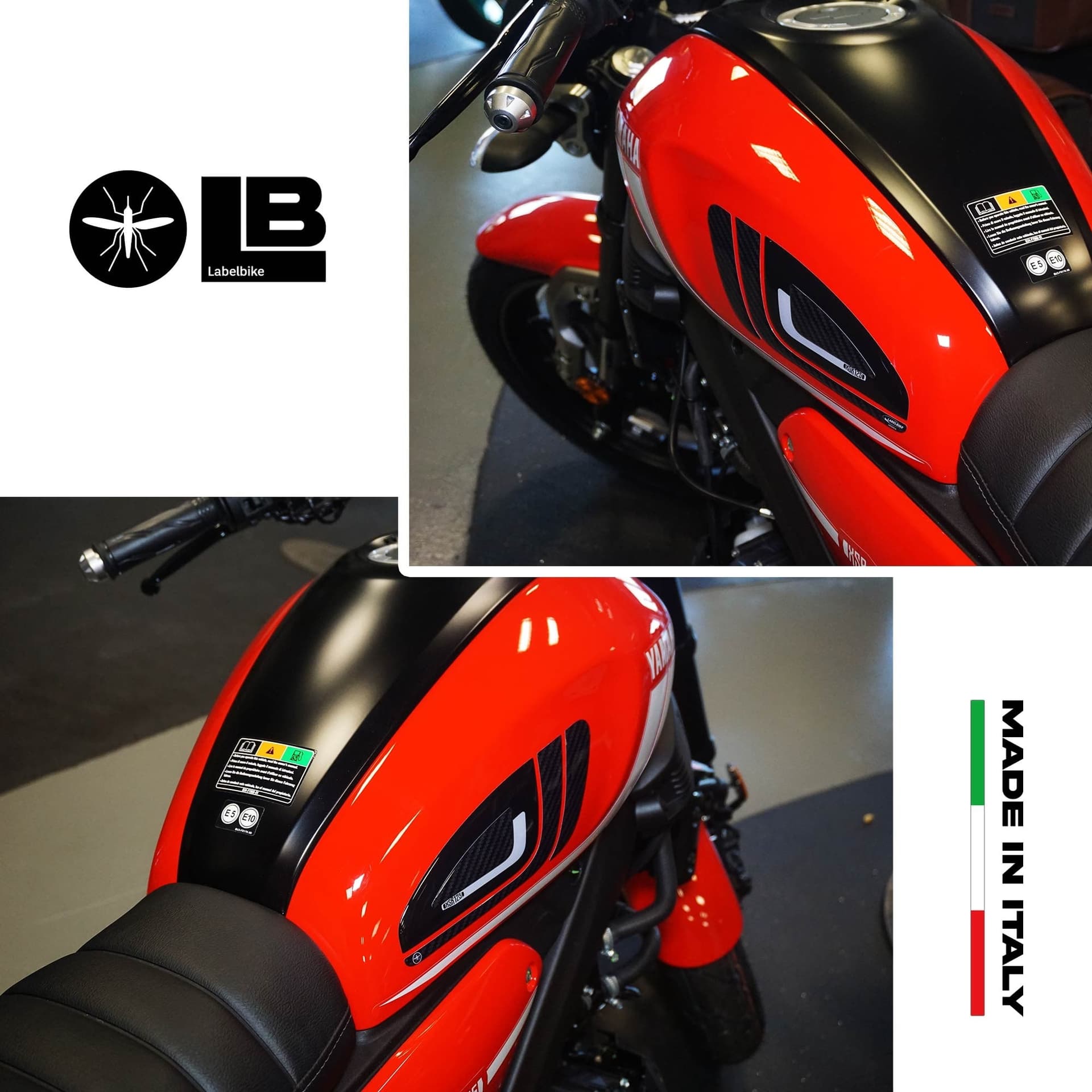 Adesivi 3D Protezioni Laterali serbatoio compatibili con Yamaha XSR125 2021-22 in Decalcomanie adesivi e magneti LabelBike - Bibbiano, commercioVirtuoso.it