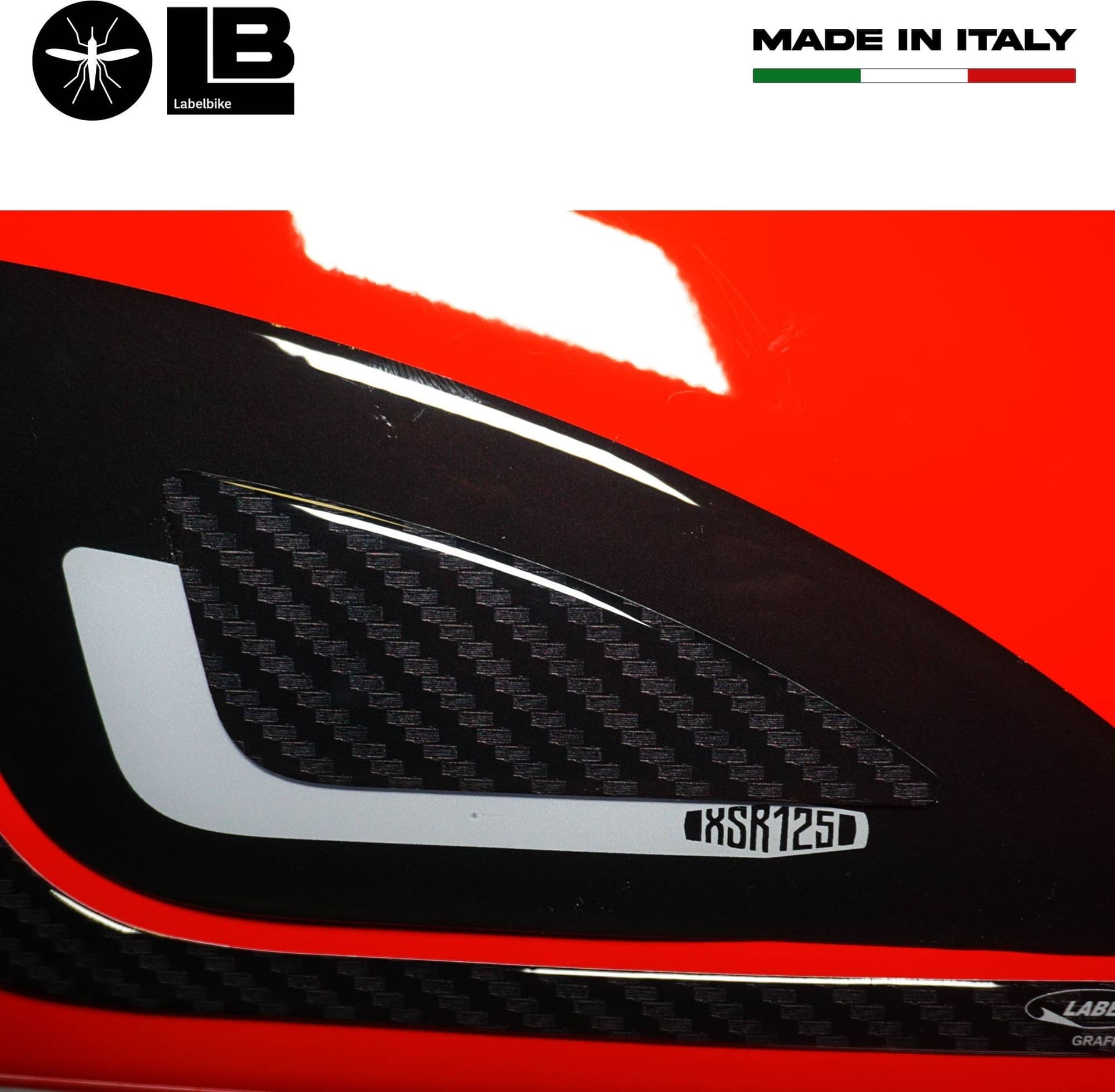 Adesivi 3D Protezioni Laterali serbatoio compatibili con Yamaha XSR125 2021-22 in Decalcomanie adesivi e magneti LabelBike - Bibbiano, commercioVirtuoso.it