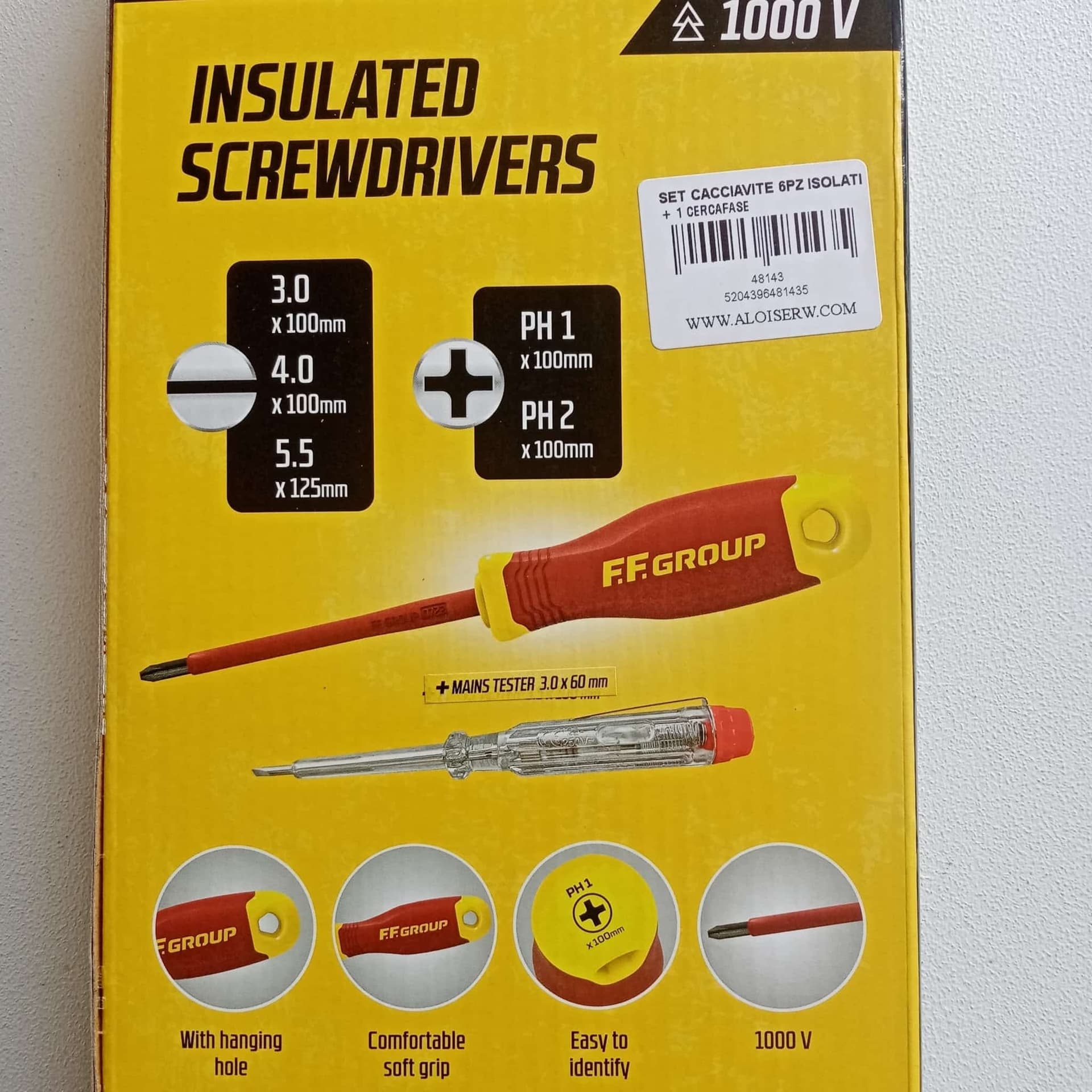 FF Group cacciavite isolato 1000V set da 6pz croce e taglio in Set cacciaviti Aloiserw.com - Altomonte, commercioVirtuoso.it