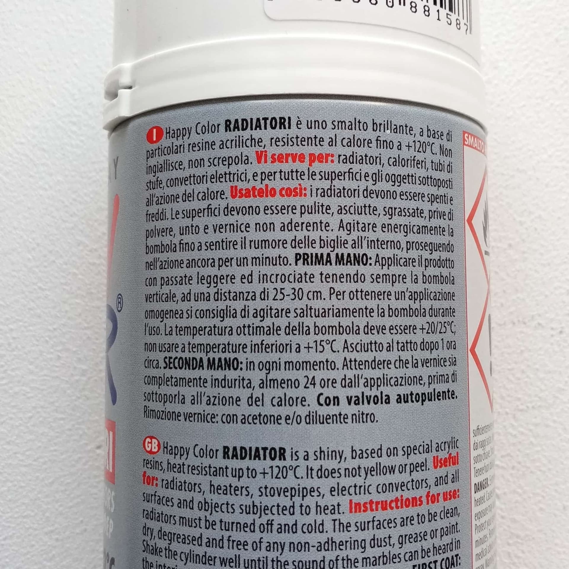 Saratoga bomboletta happy color per radiatori alluminio 400ml bianco brillante in Vernice a spray Aloiserw.com - Altomonte, commercioVirtuoso.it