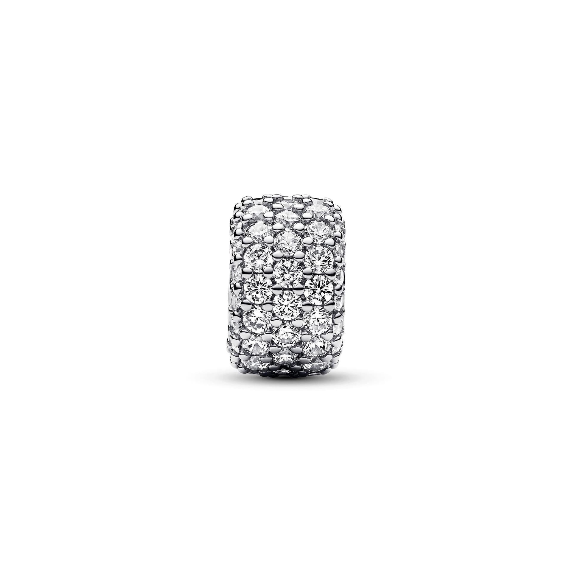 Pandora - Charm Pavè Fascia Tripla in Bead Charm Alba Gioielli - Casoria, commercioVirtuoso.it