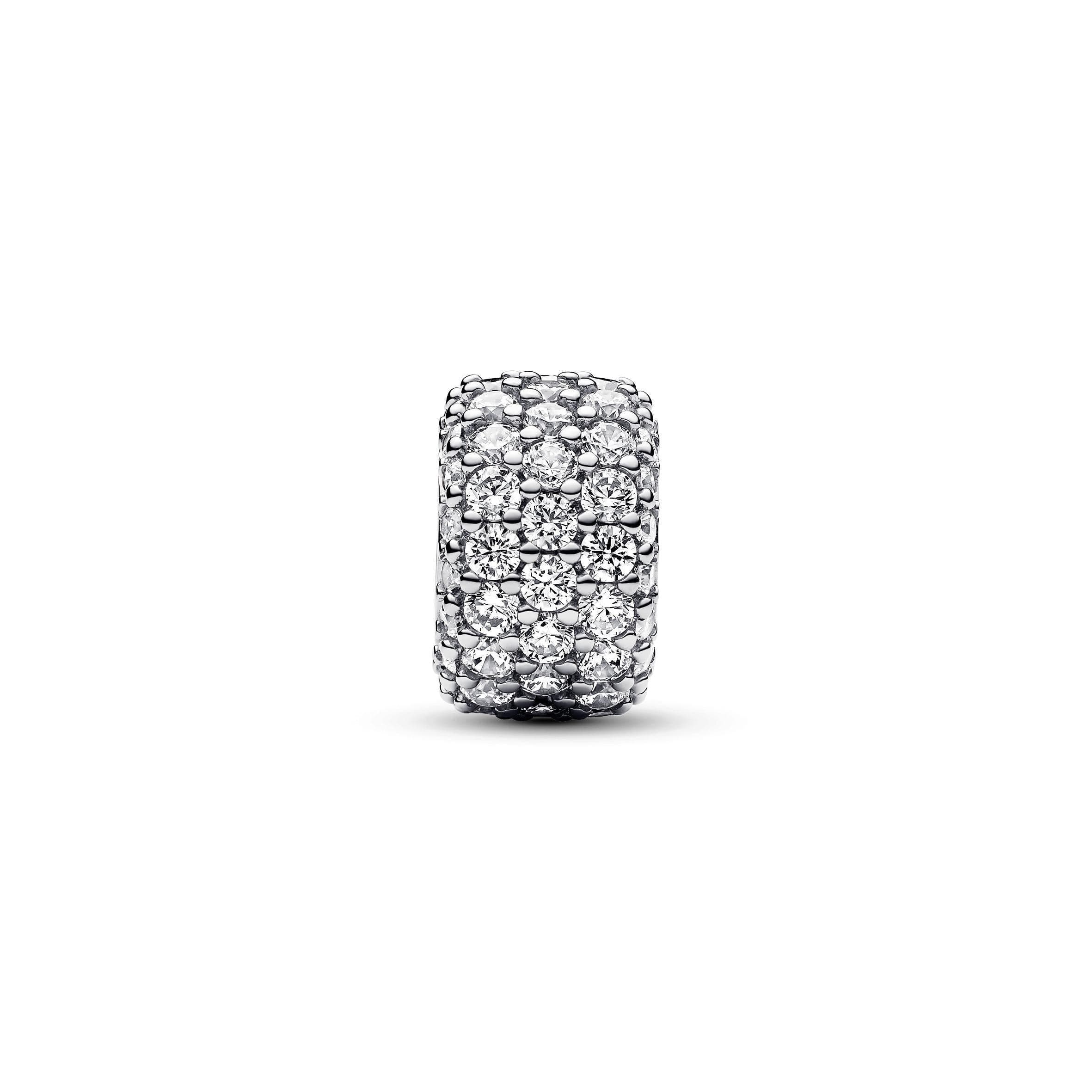 Pandora - Charm Pavè Fascia Tripla in Bead Charm Alba Gioielli - Casoria, commercioVirtuoso.it