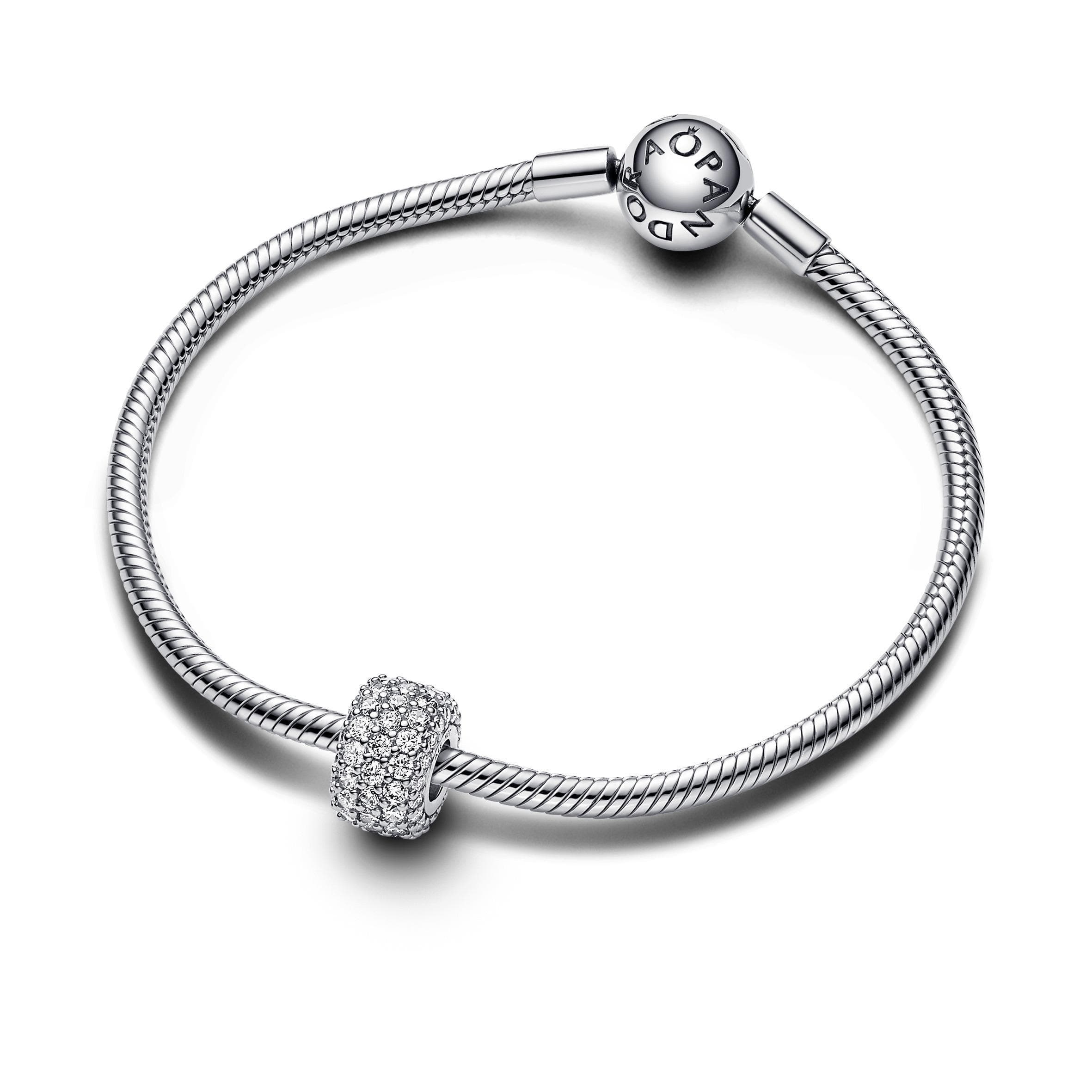Pandora - Charm Pavè Fascia Tripla in Bead Charm Alba Gioielli - Casoria, commercioVirtuoso.it