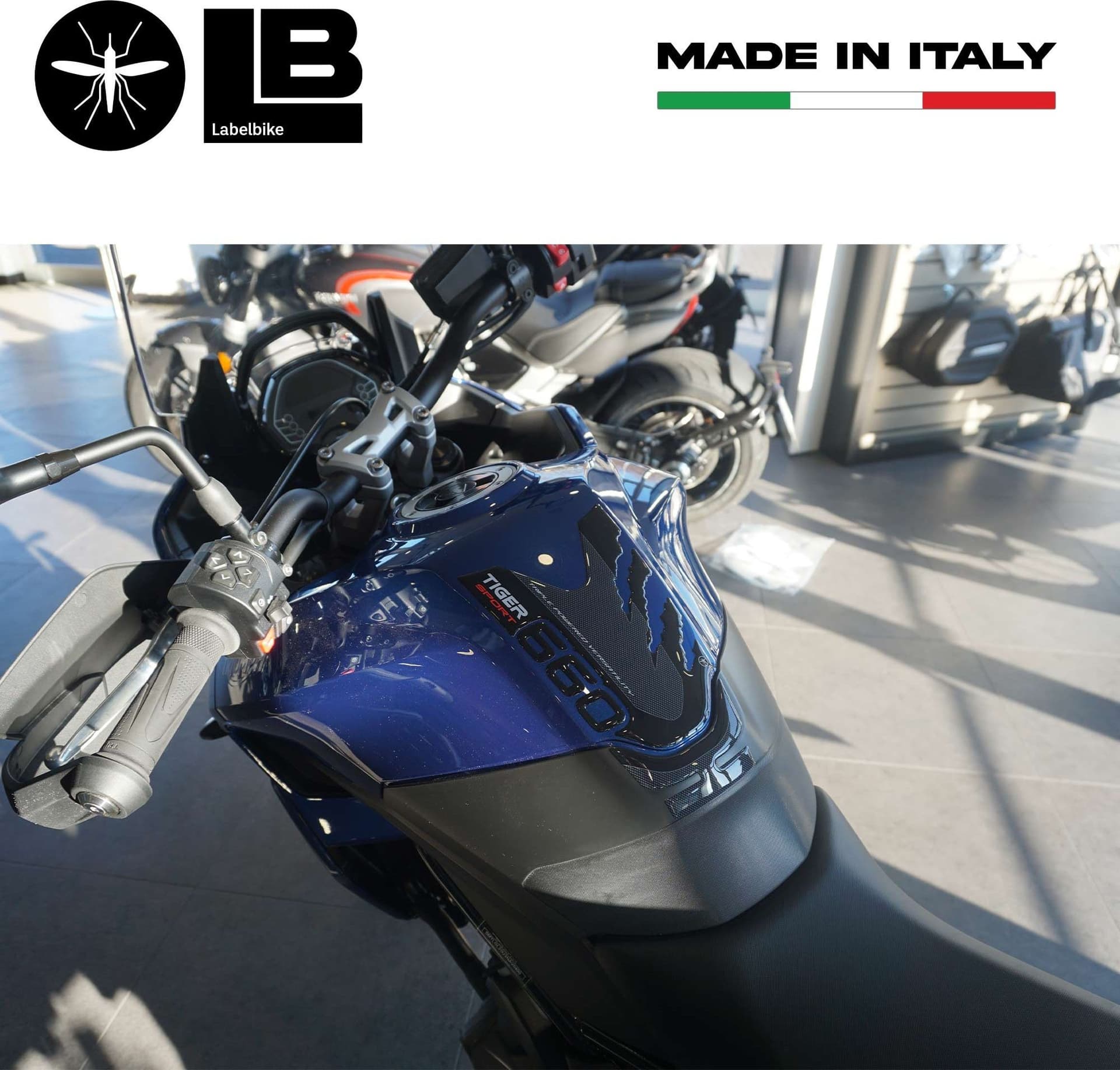 Adesivi 3D Protezione Paraserbatoio compatibili con Triumph Tiger 660 Sport in Decalcomanie adesivi e magneti LabelBike - Bibbiano, commercioVirtuoso.it