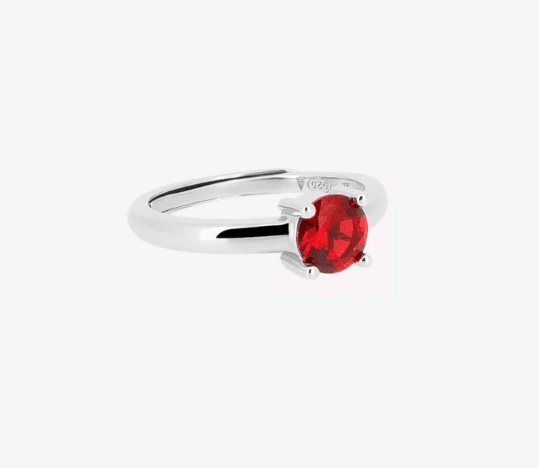 Anihma - ANELLO SOLITARIO ZIRCONE ROSSO in Anelli Alba Gioielli - Casoria, commercioVirtuoso.it