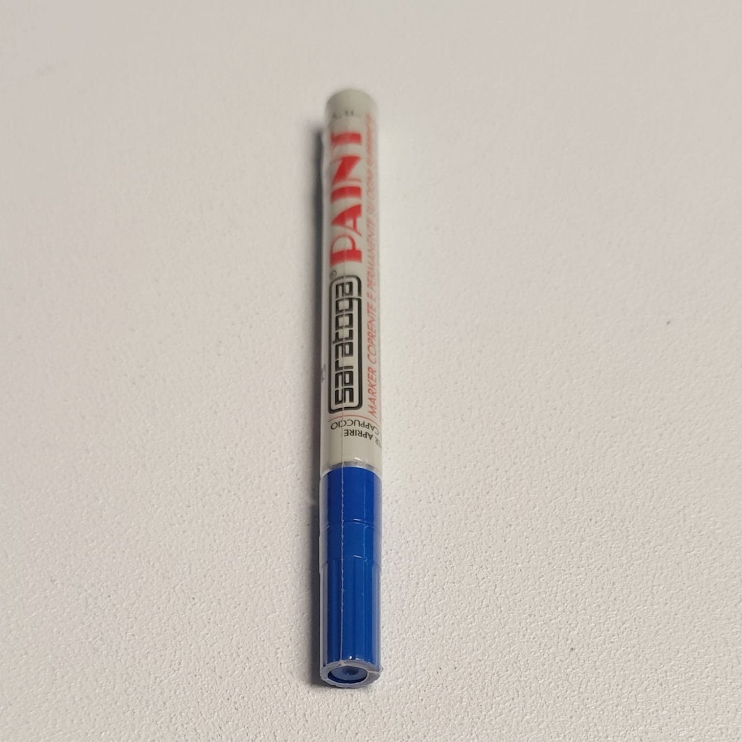 Paint pennarello colore blu punta fine indelebile coprente permanente su ogni superficie in Pennarelli indelebili e marcatori Aloiserw.com - Altomonte, commercioVirtuoso.it