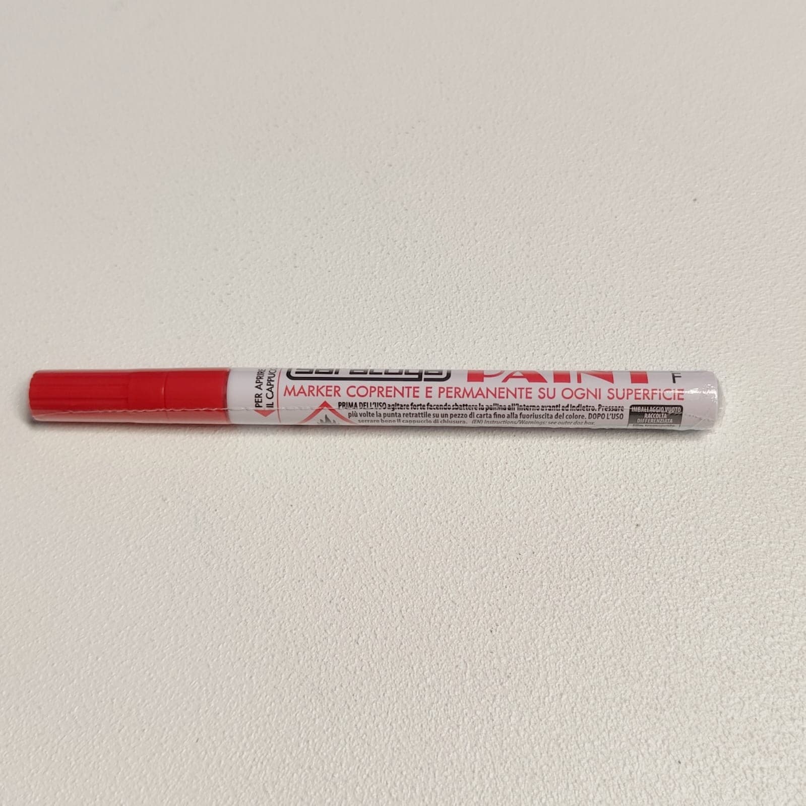 Paint pennarello colore rosso punta fine indelebile coprente permanente su ogni superficie in Pennarelli indelebili e marcatori Aloiserw.com - Altomonte, commercioVirtuoso.it