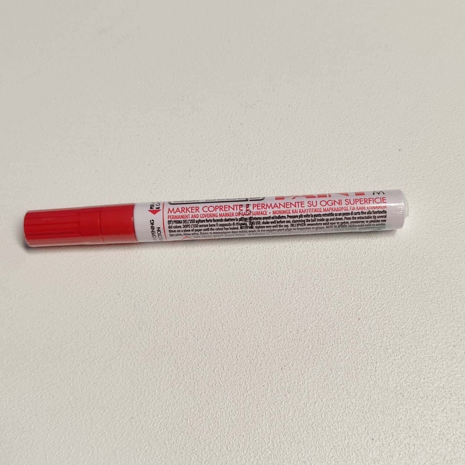Paint pennarello colore rosso punta grossa indelebile coprente permanente su ogni superficie in Pennarelli indelebili e marcatori Aloiserw.com - Altomonte, commercioVirtuoso.it