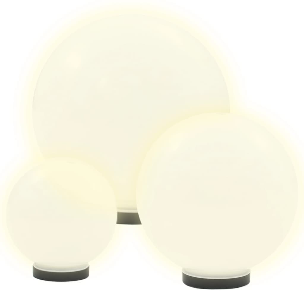 Set 3 Lampade a LED da Giardino Forma Sferiche in PMMA Diametro 20/30/40 cm in Luci per sentieri Esplodia - Napoli, commercioVirtuoso.it