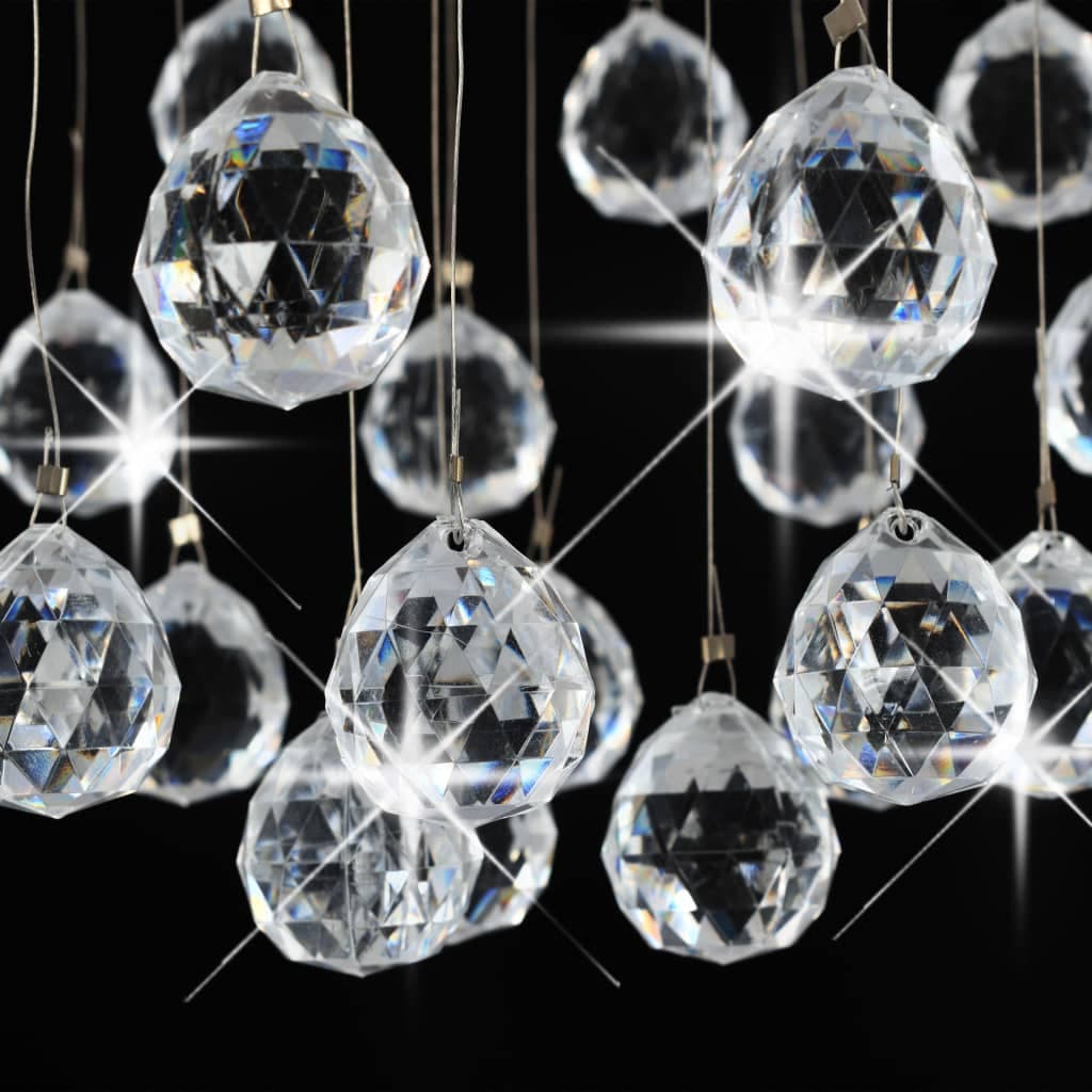 Lampadario a Soffitto con Perle di Cristallo a Sfera Argento 3  Lampadine G9 in Lampadari Esplodia - Napoli, commercioVirtuoso.it