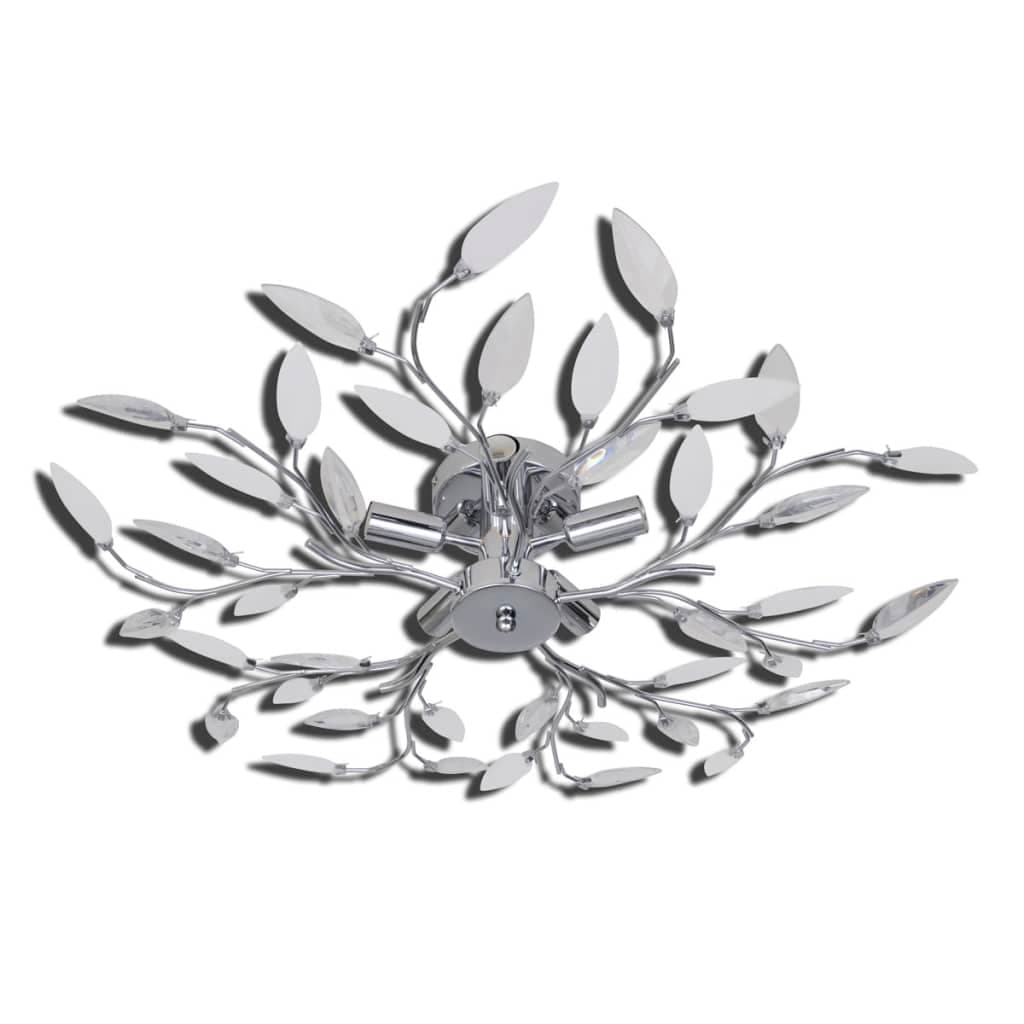 Lampada da Soffitto Con 5 Foglie Acriliche Bianche Trasparenti Attacco E14 in Lampadari Esplodia - Napoli, commercioVirtuoso.it