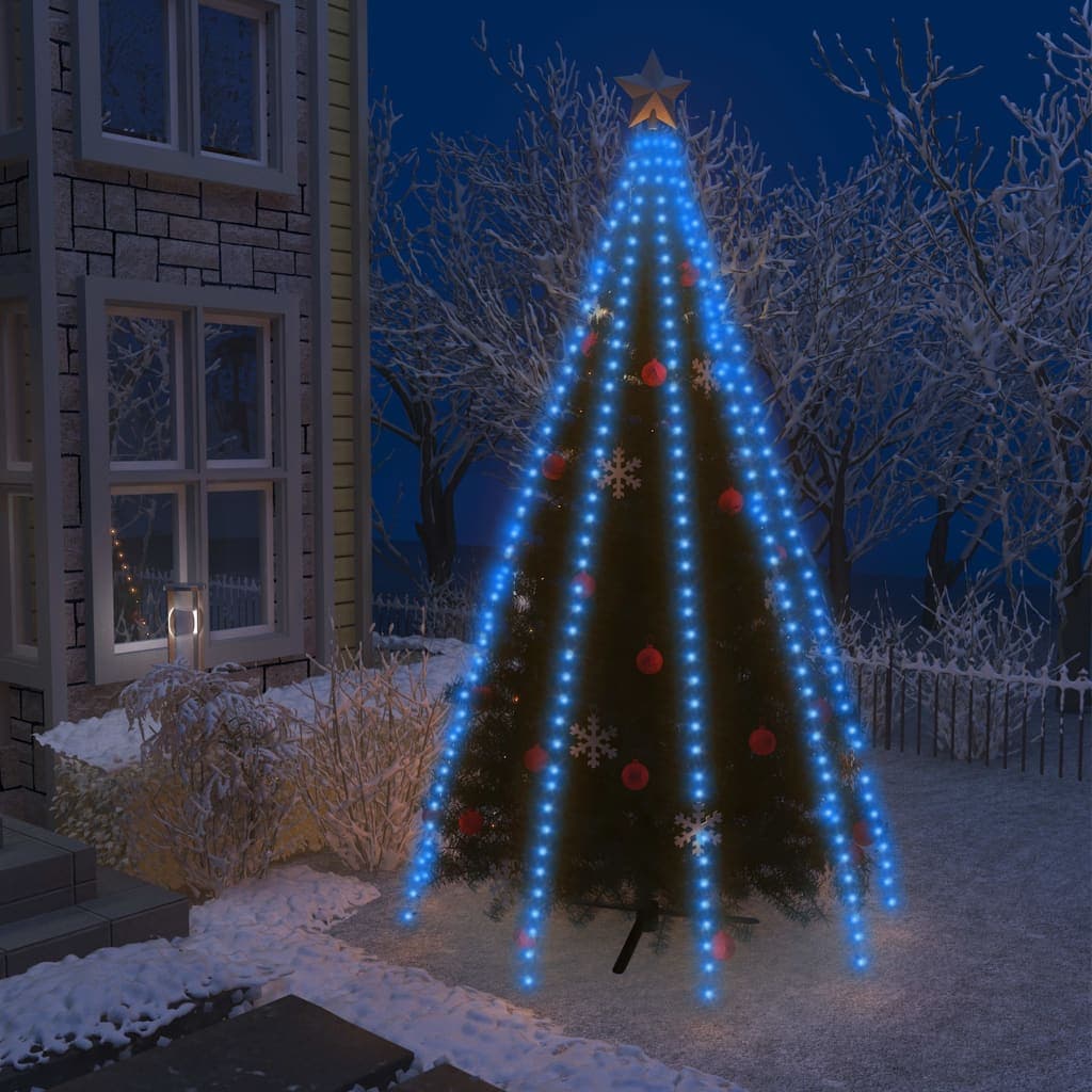 Mantello Natalizio Rete di Luce per Albero di Natale 400 LED Blu 400 cm