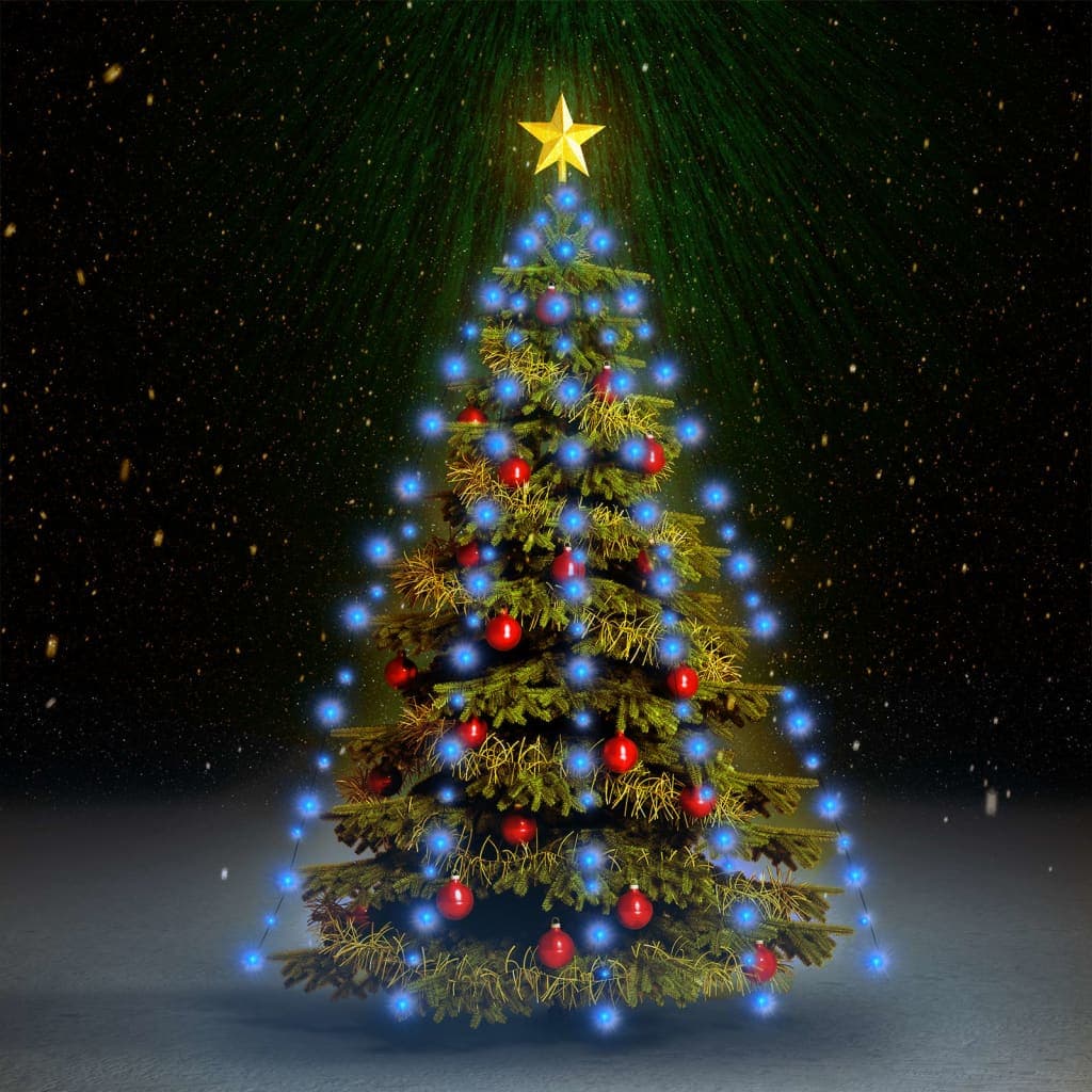 Luci Natalizie Tenda a Rete di Luce per Albero di Natale 150 LED Blu 150 cm