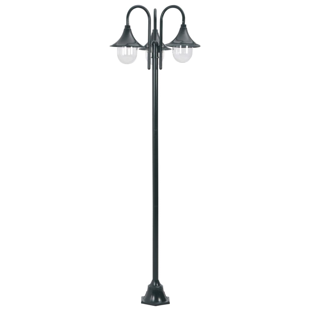 Lampione Luce da Giardino E27 220 cm Alluminio 3 Lampade Verde Scuro in Luci per sentieri Esplodia - Napoli, commercioVirtuoso.it