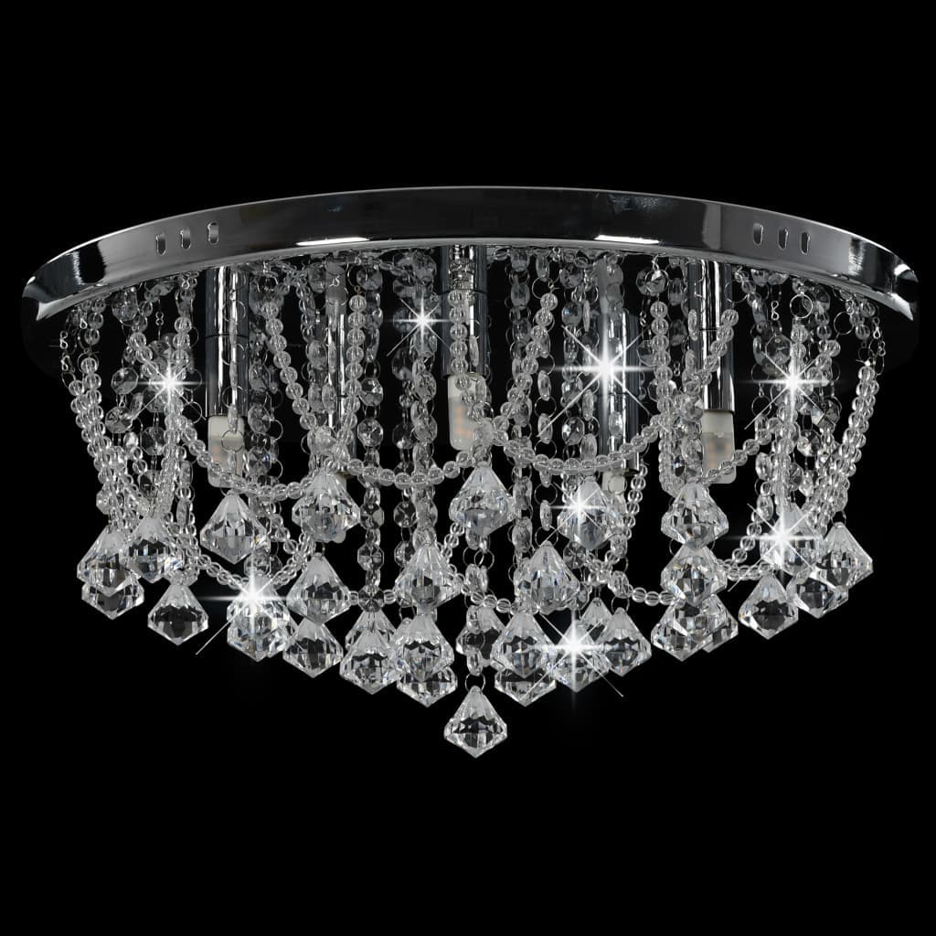 Lampadario Lampada Perle di Cristallo Argento Rotondo 4  Lampadine G9 in Lampadari Esplodia - Napoli, commercioVirtuoso.it