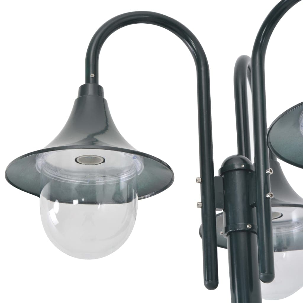 Lampione Luce da Giardino E27 220 cm Alluminio 3 Lampade Verde Scuro in Luci per sentieri Esplodia - Napoli, commercioVirtuoso.it