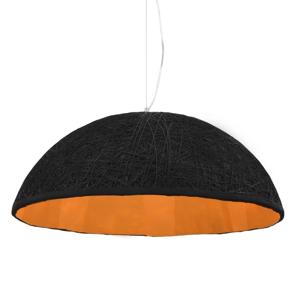 Lampada Lampdario a Sospensione Nera e Oro Diametro 70 cm E27