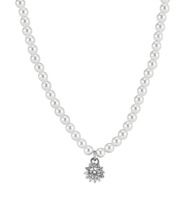 Boccadamo - Collana di perle con fiore pendente