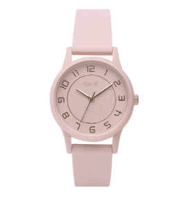 Stroili - Orologio Solo Tempo Con Cinturino In Silicone Rosa Chiaro Cassa In Acciaio